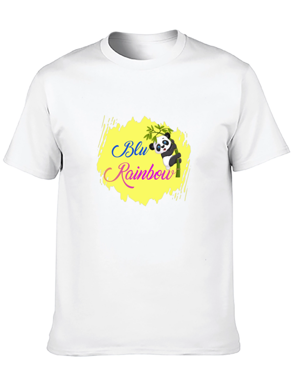 Blu Rainbow Panda T-Shirt - Black
