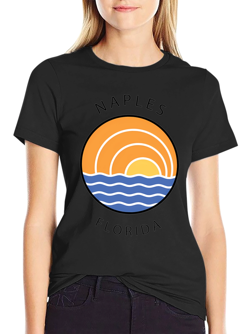 Naples Florida Graphic T-Shirt - Beach Sun Design