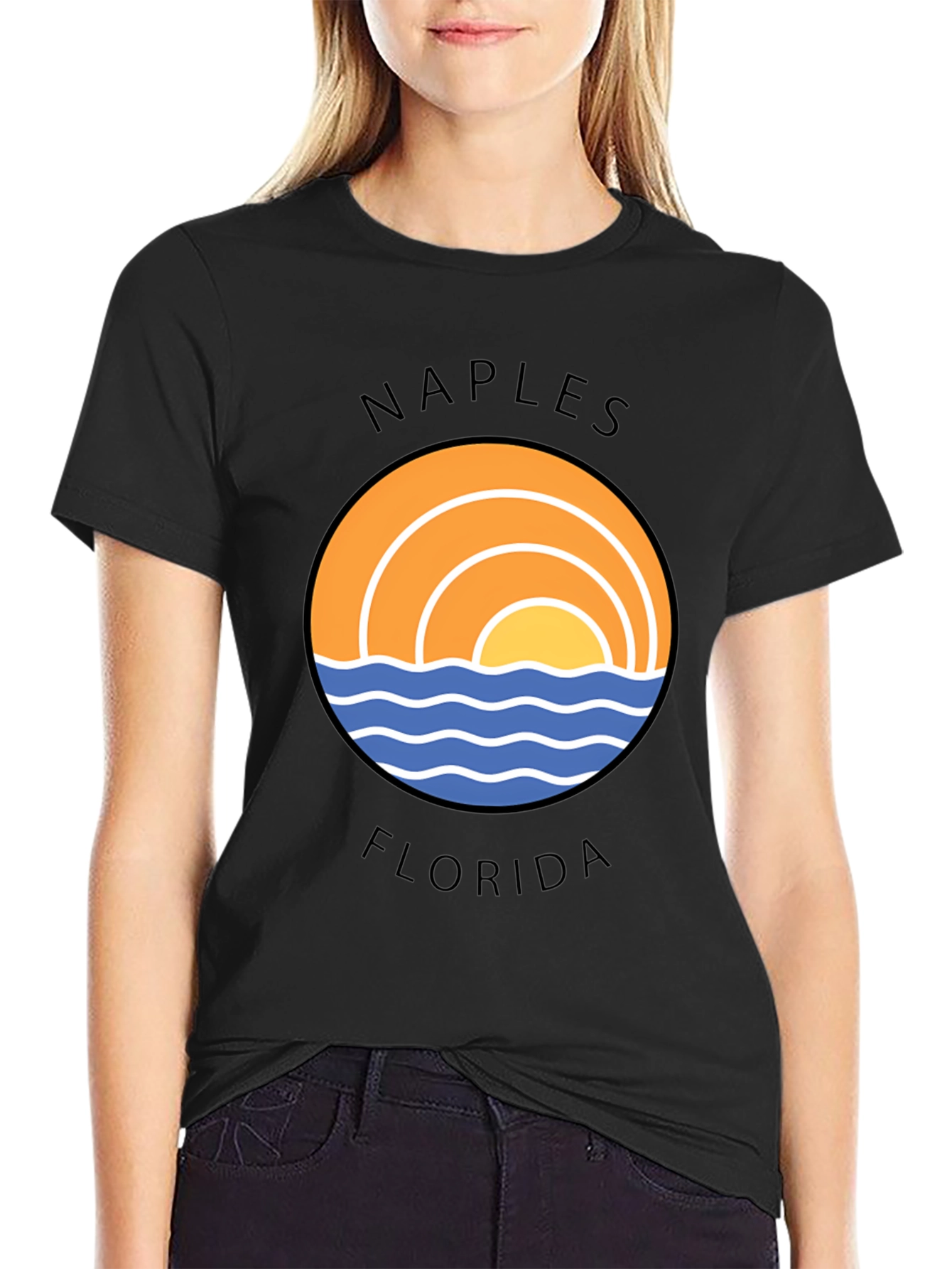 Naples Florida Graphic T-Shirt - Beach Sun Design