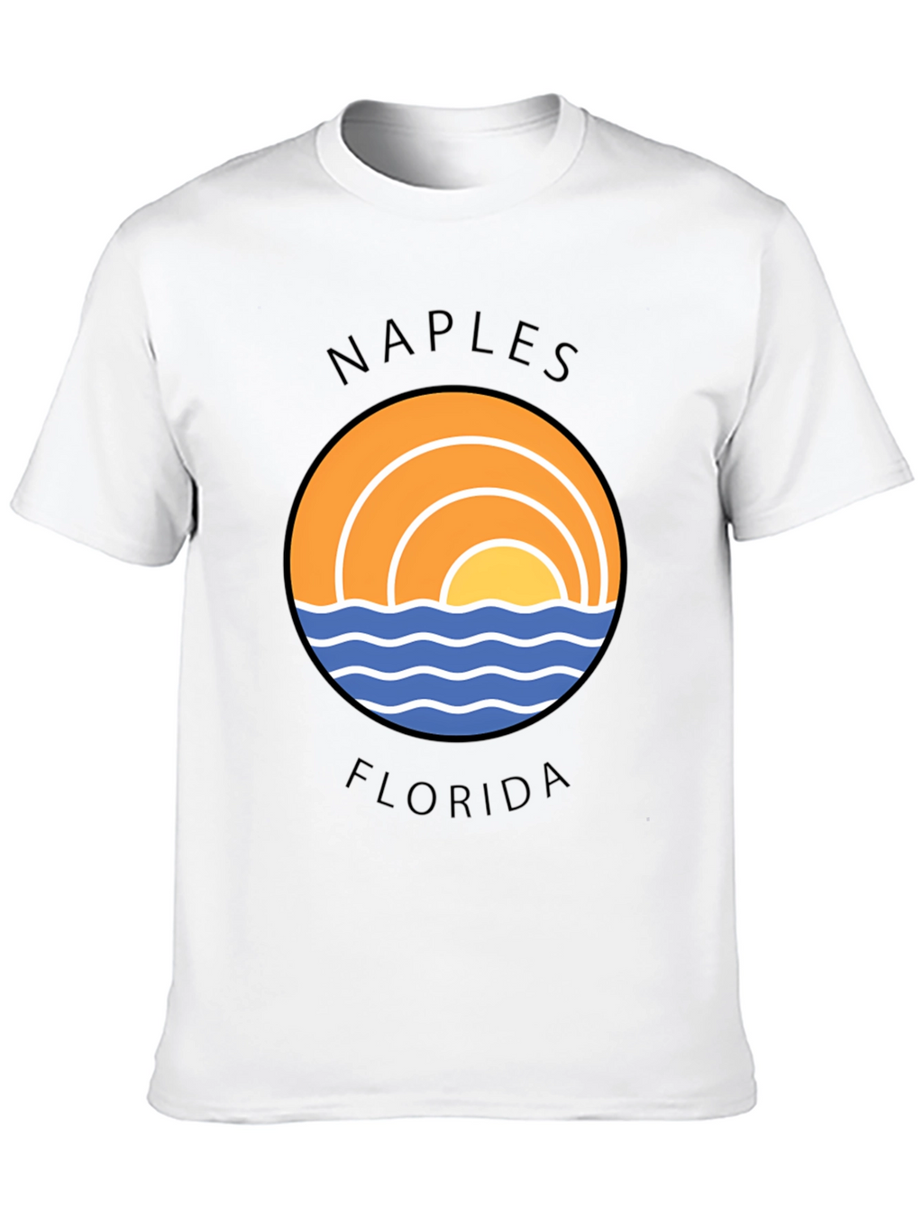 Naples Florida Graphic T-Shirt - Beach Sun Design