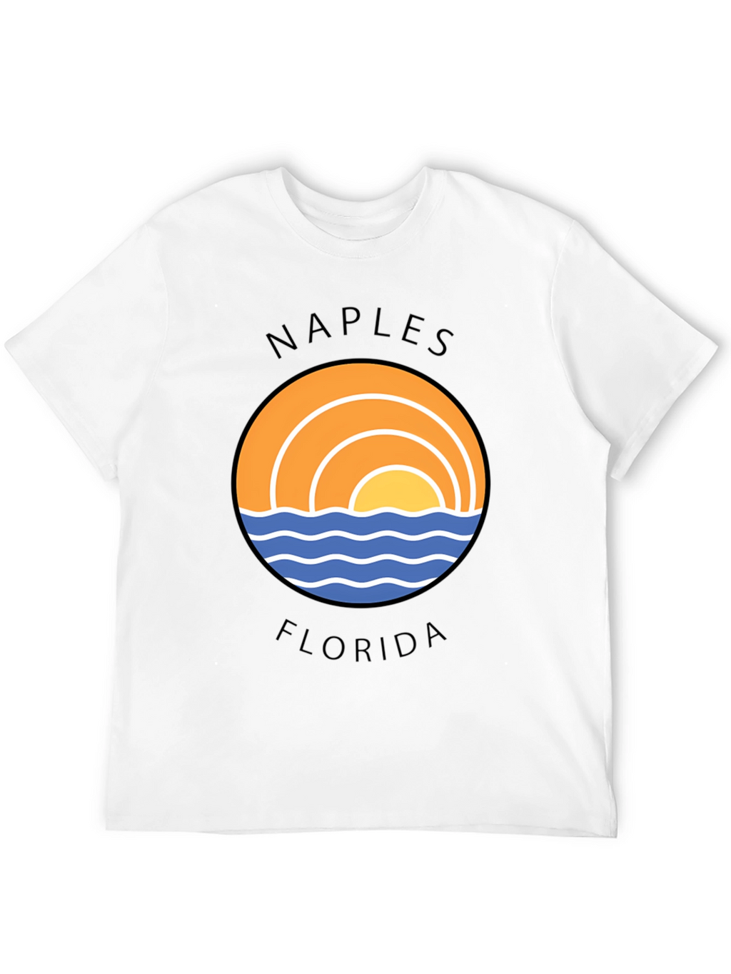 Naples Florida Graphic T-Shirt - Beach Sun Design