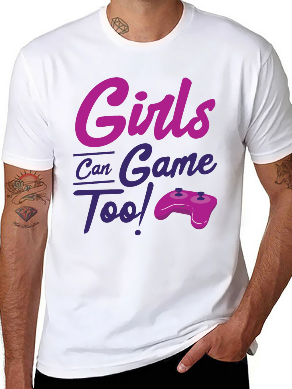 Girls Can Game Too! Novelty T-Shirt