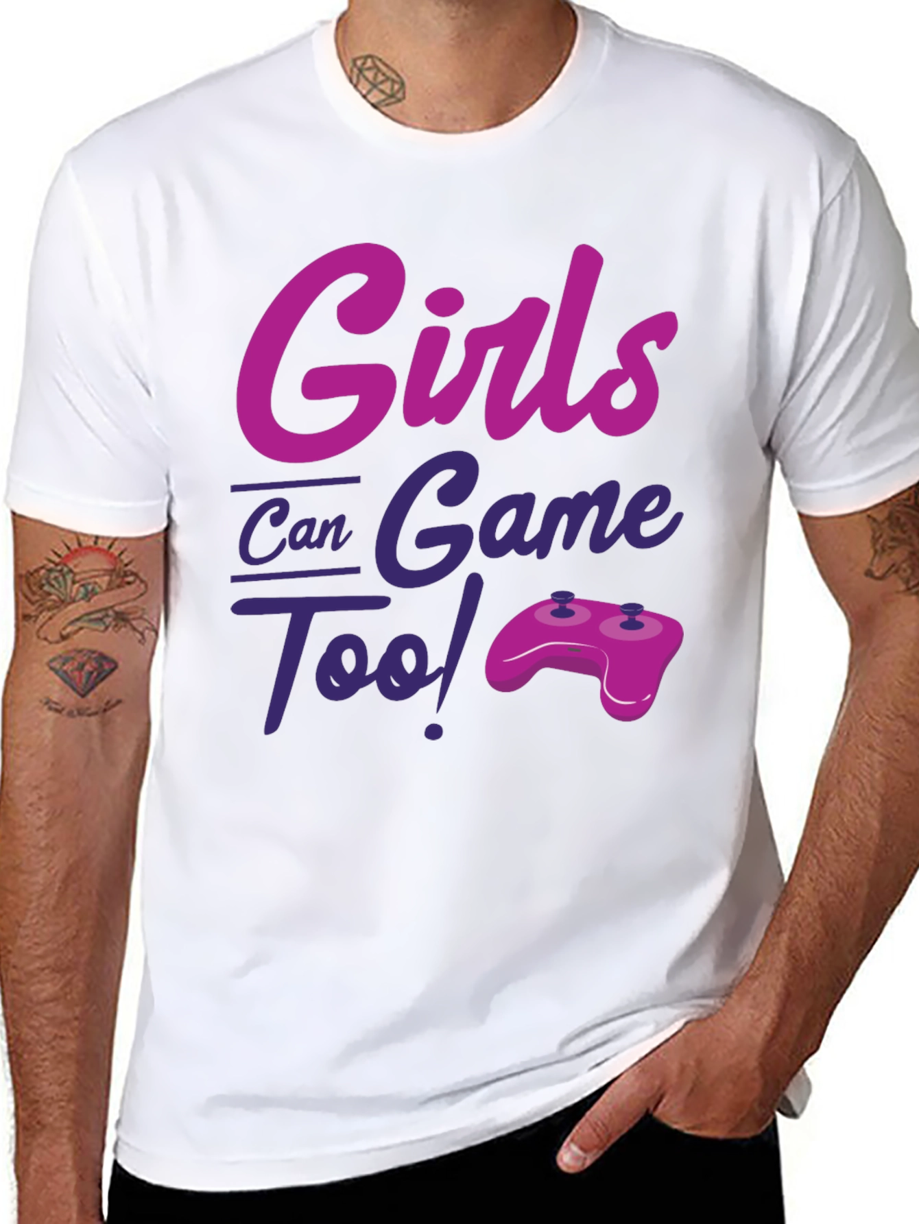 Girls Can Game Too! Novelty T-Shirt