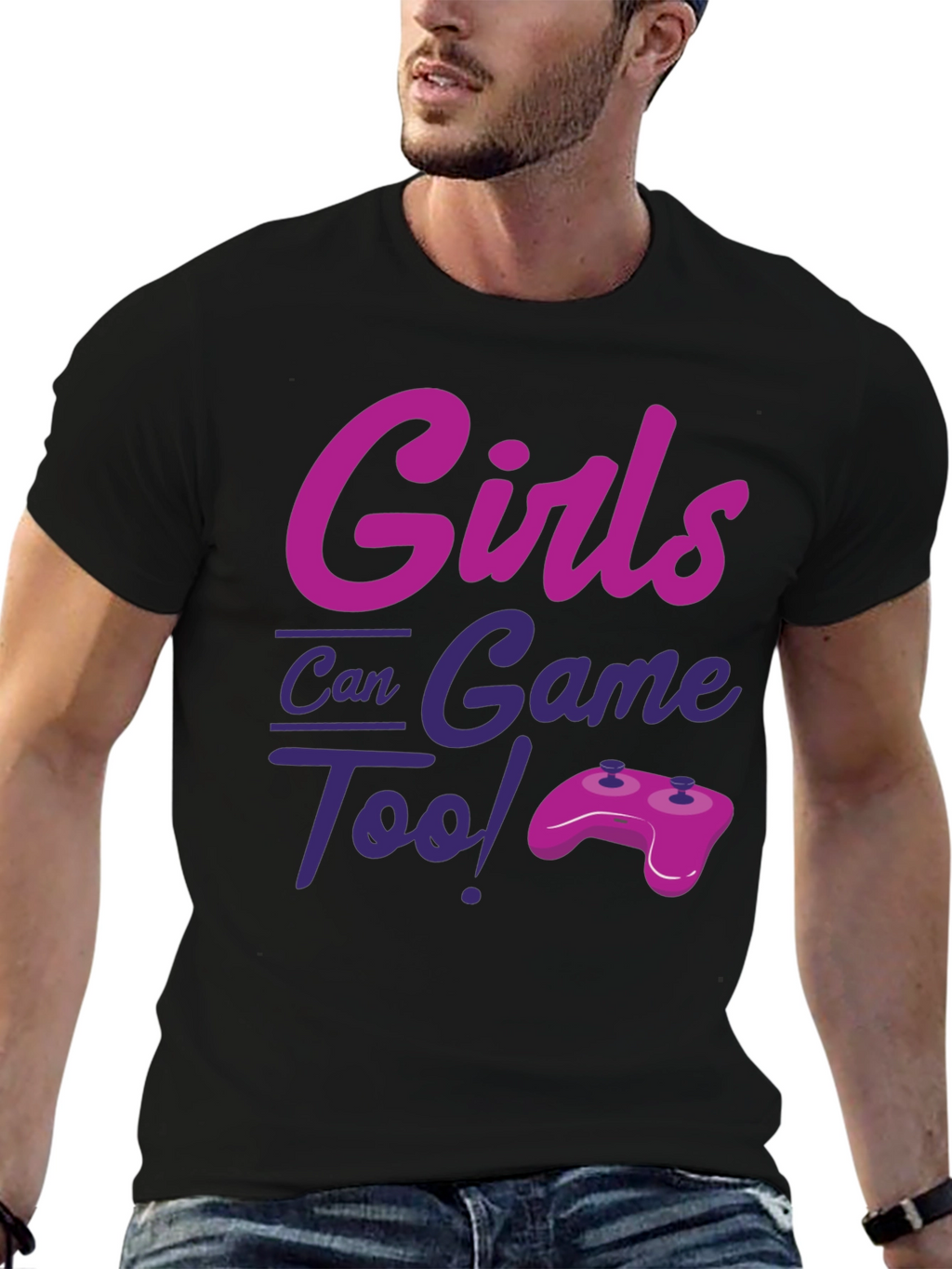 Girls Can Game Too! Novelty T-Shirt