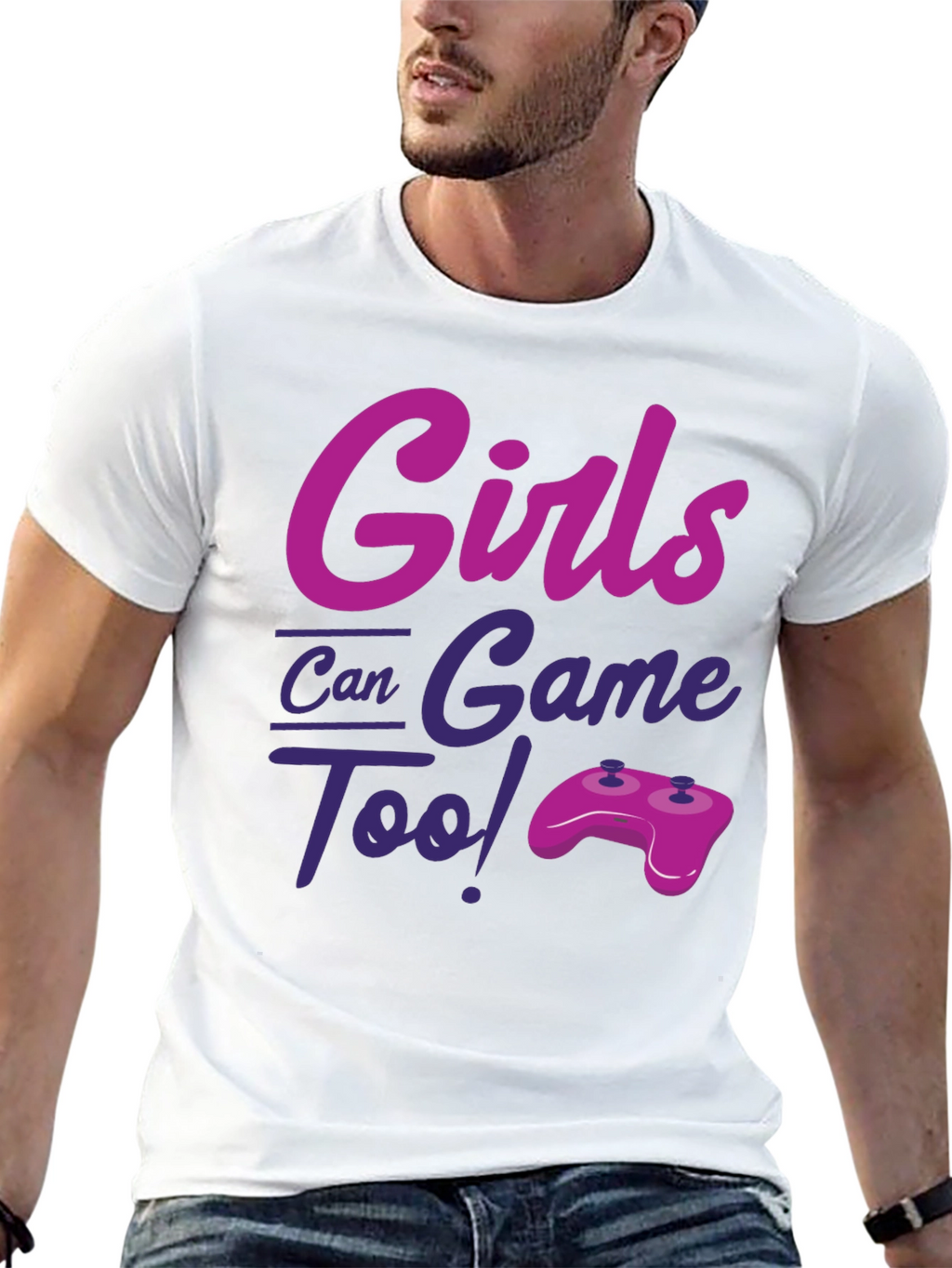 Girls Can Game Too! Novelty T-Shirt