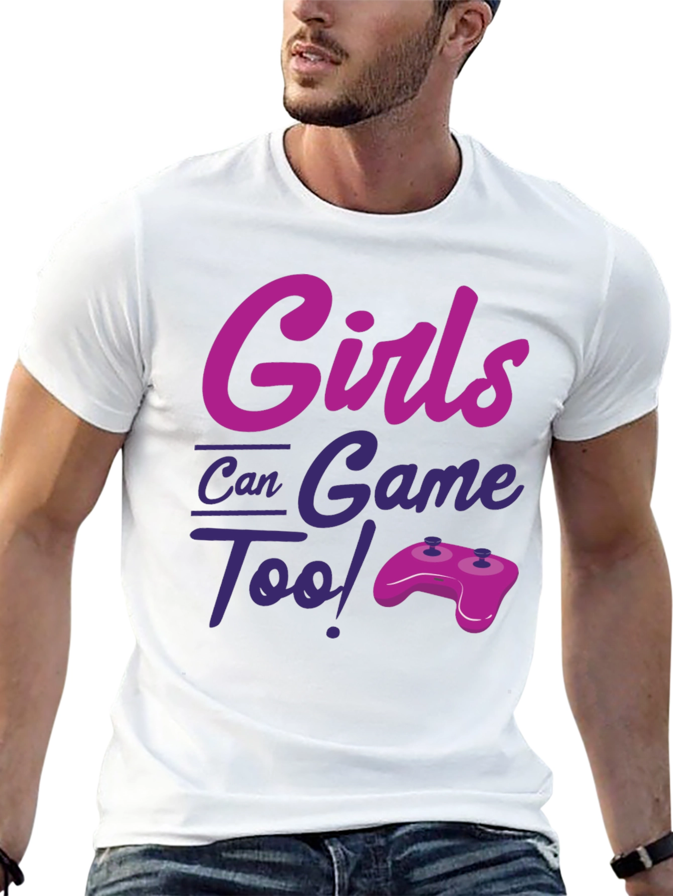 Girls Can Game Too! Novelty T-Shirt