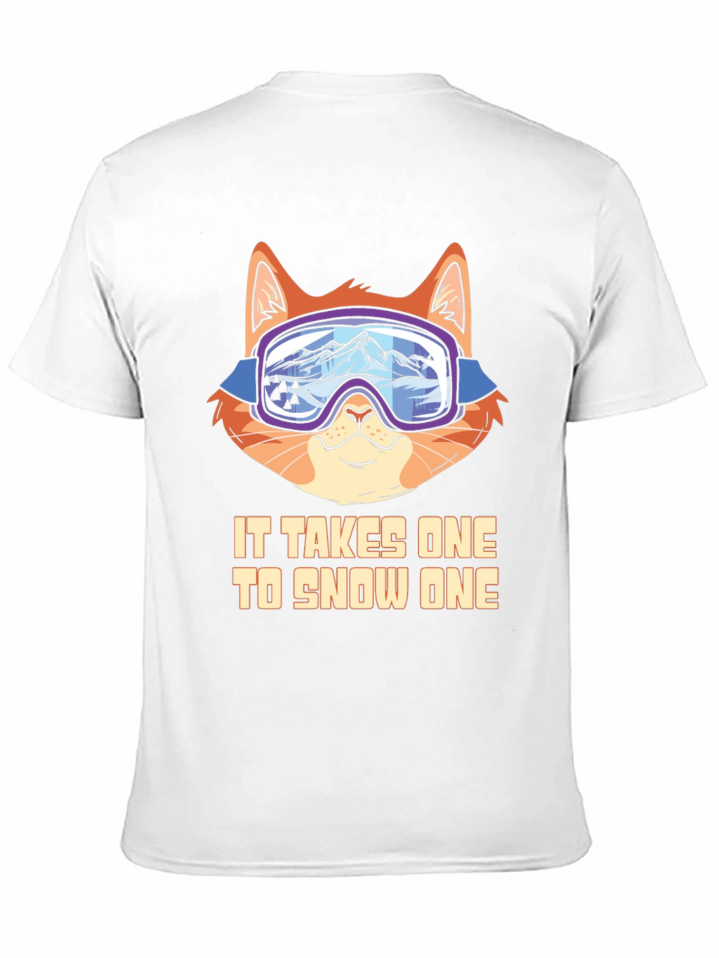 Funny Cat Skiing T-Shirt - Snow One