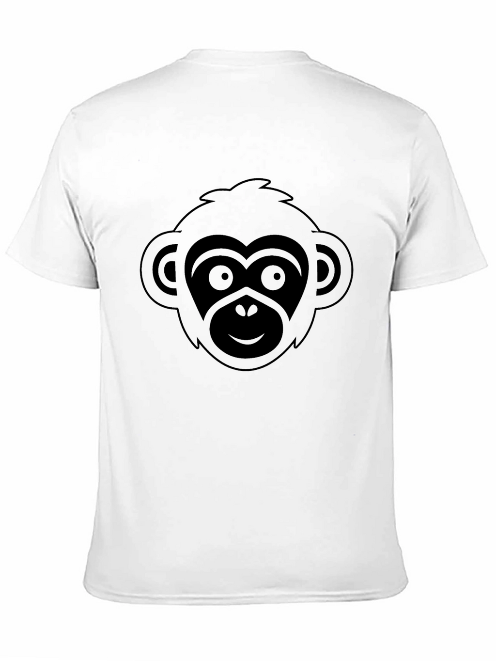 Monkey Graphic Black T-Shirt Short Sleeve Crew Neck