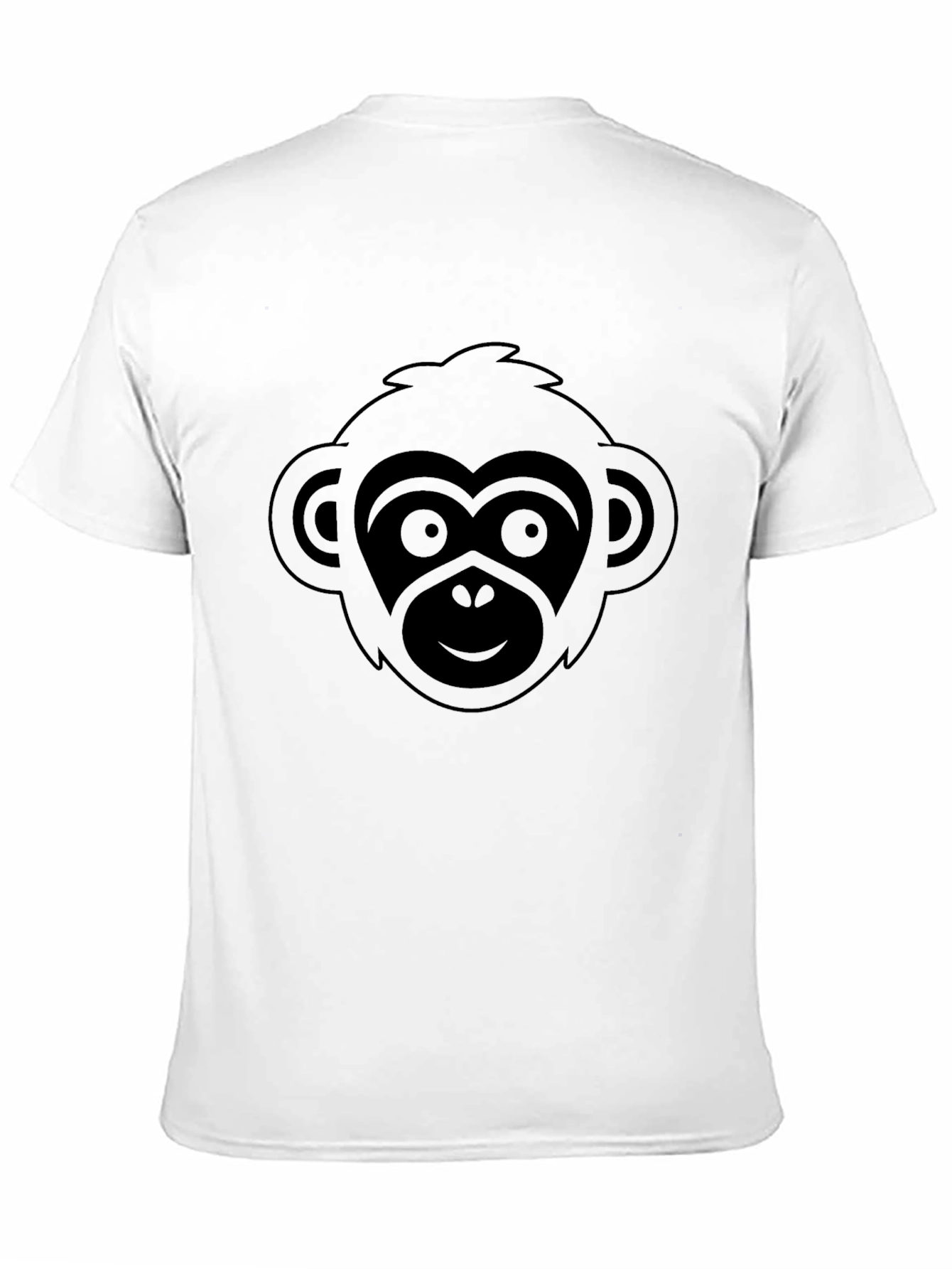 Monkey Graphic Black T-Shirt Short Sleeve Crew Neck
