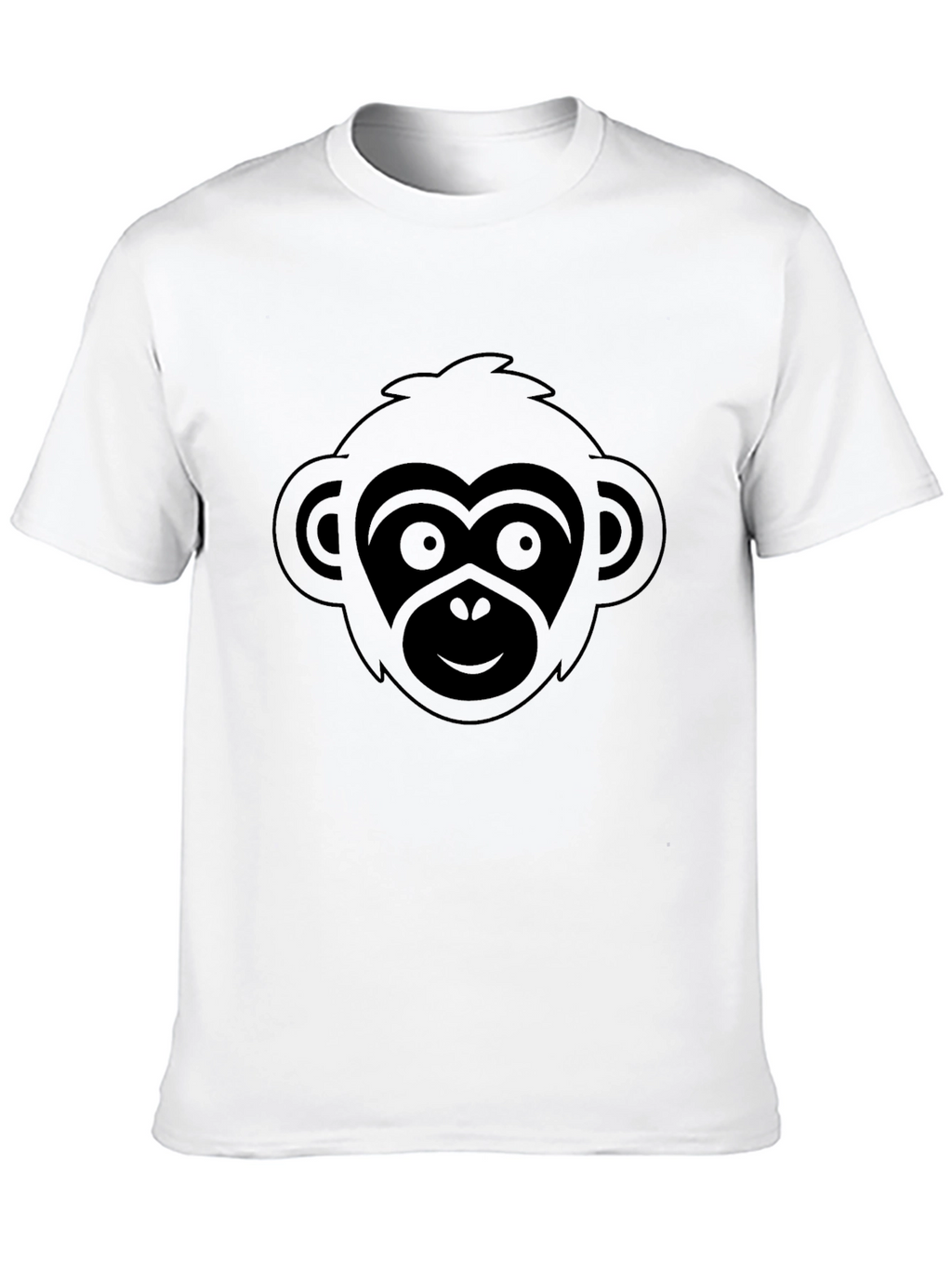 Monkey Graphic Black T-Shirt Short Sleeve Crew Neck