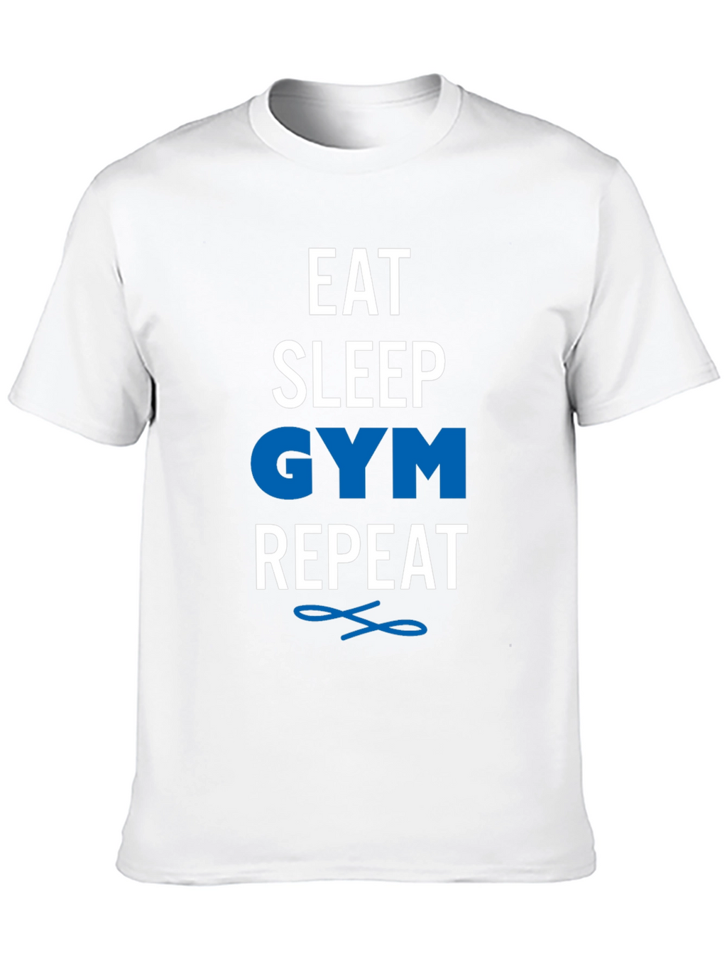 Eat Sleep Gym Repeat Black Graphic T-Shirt