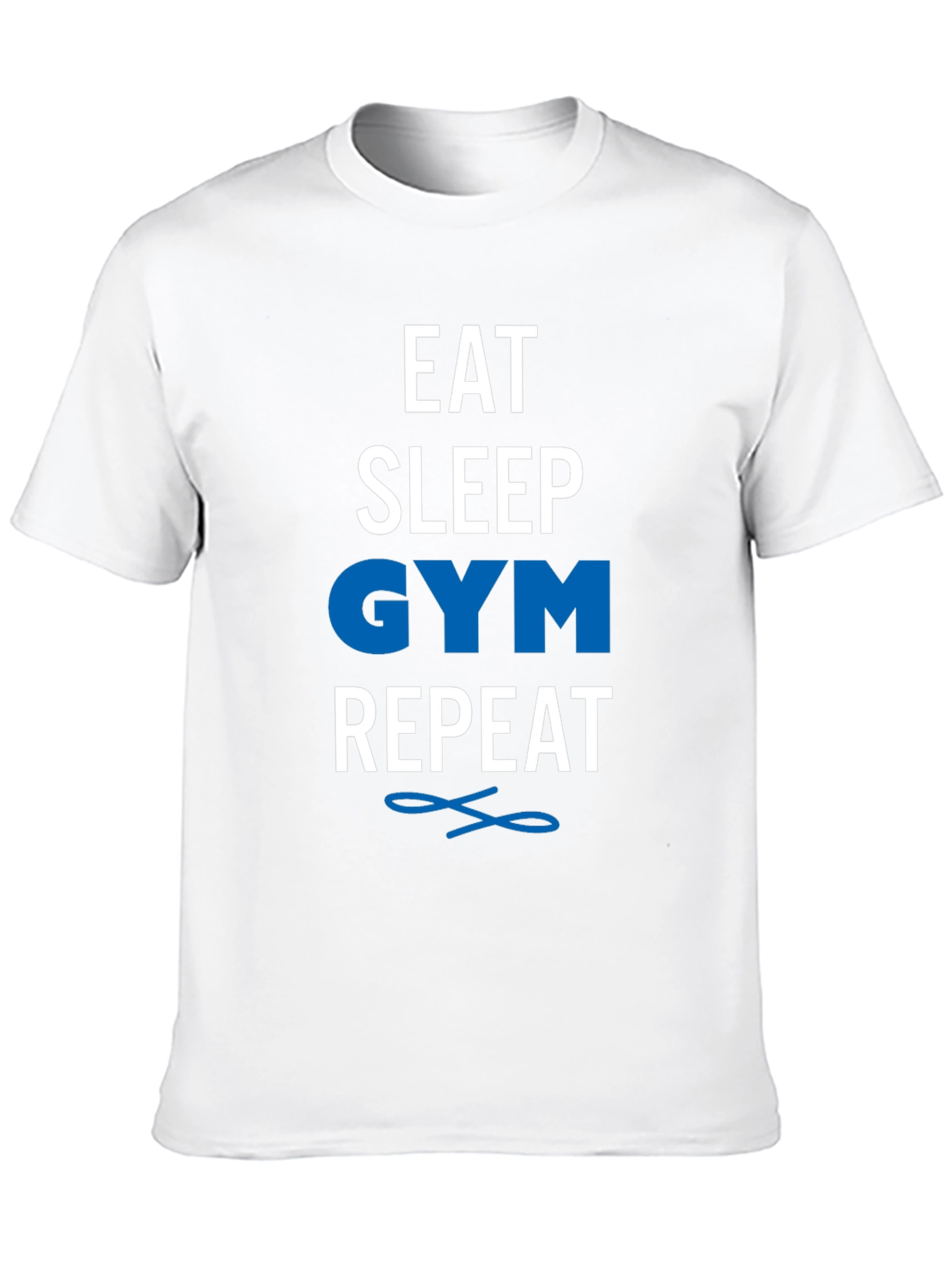 Eat Sleep Gym Repeat Black Graphic T-Shirt