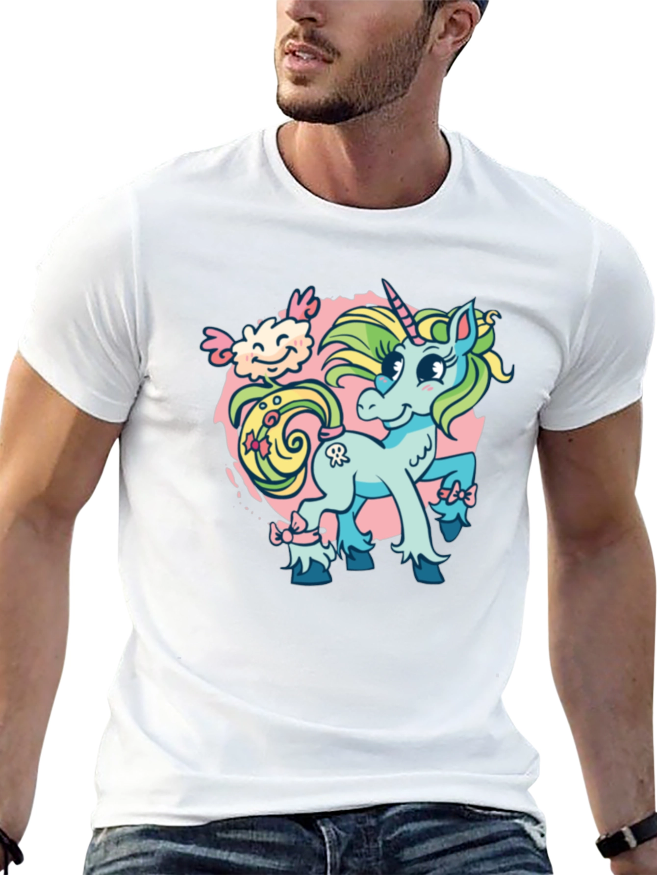 Unicorn Cartoon Graphic T-Shirt