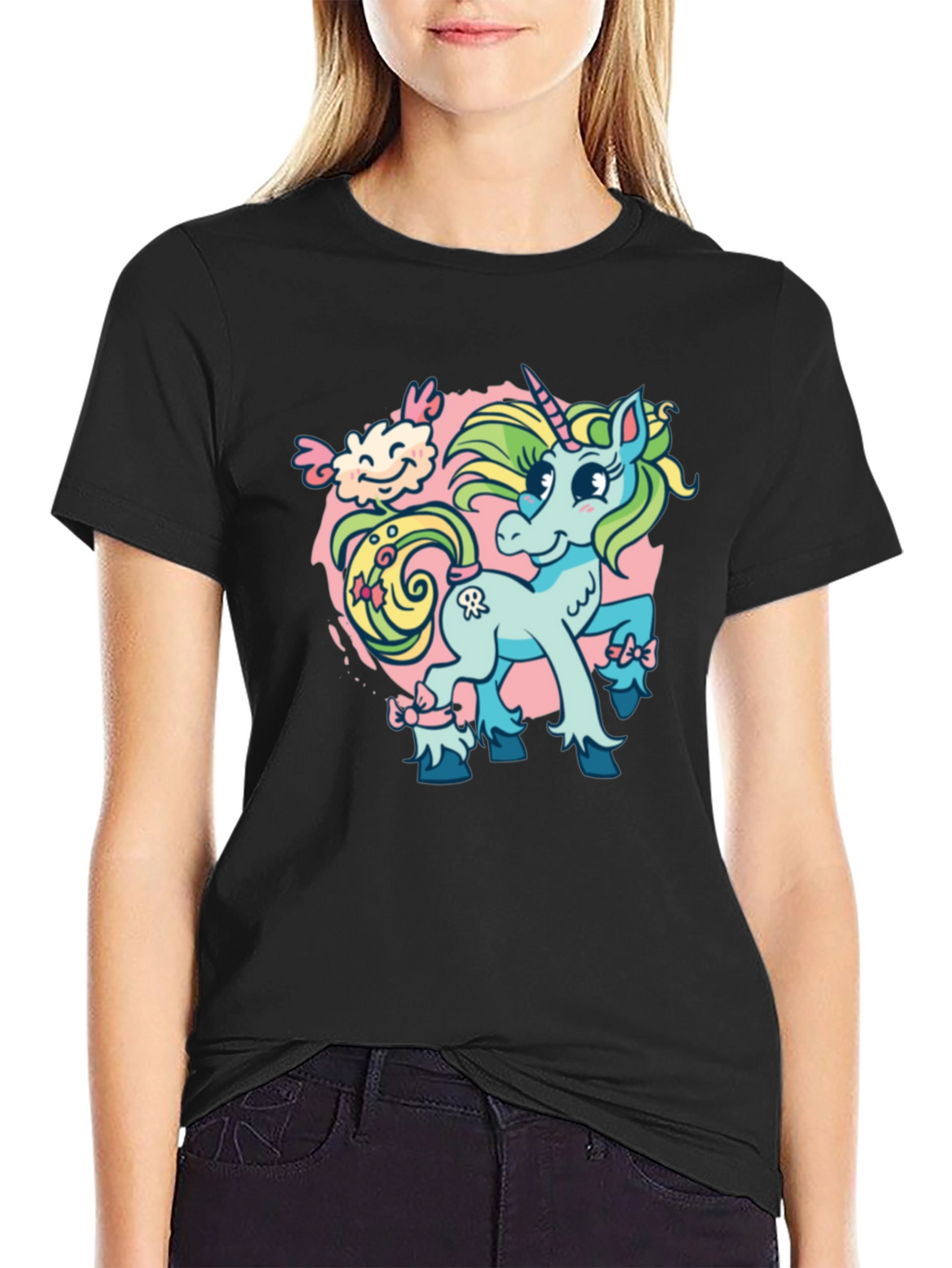 Unicorn Cartoon Graphic T-Shirt