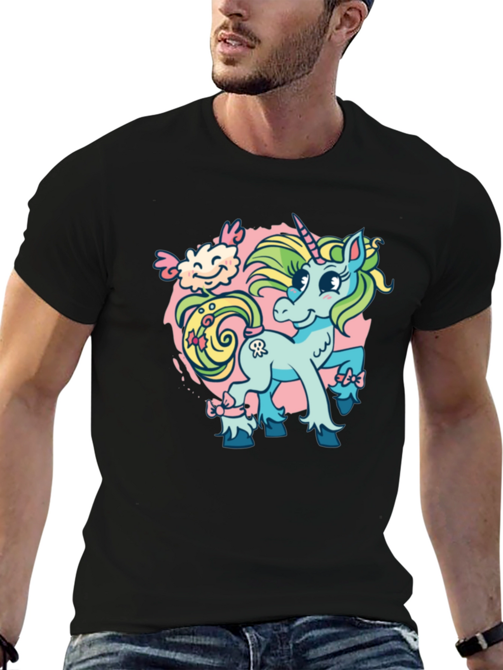 Unicorn Cartoon Graphic T-Shirt