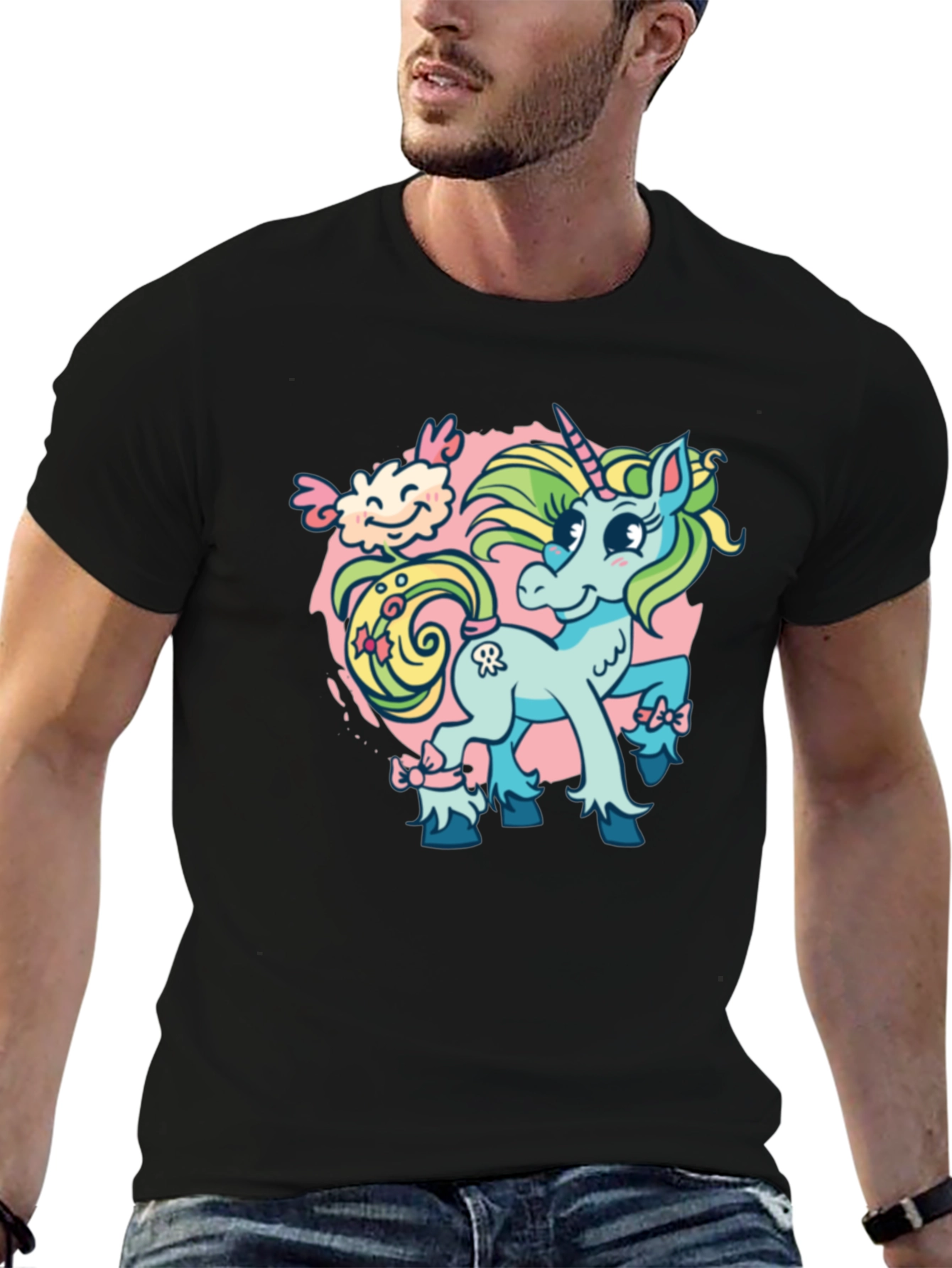 Unicorn Cartoon Graphic T-Shirt