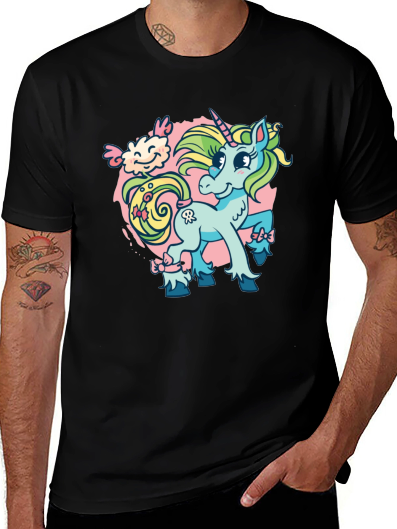 Unicorn Cartoon Graphic T-Shirt