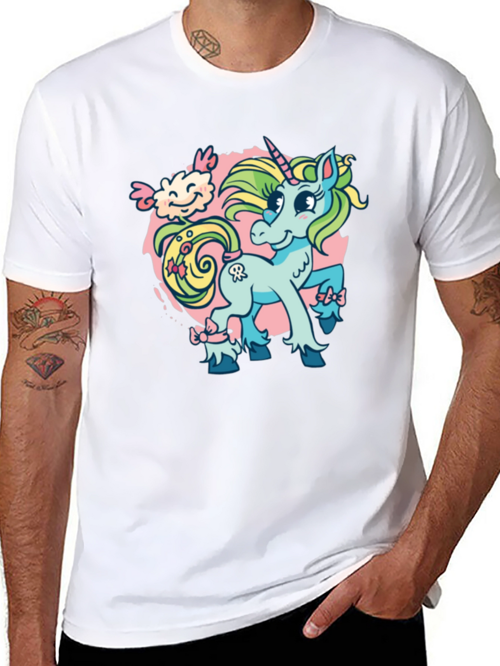 Unicorn Cartoon Graphic T-Shirt