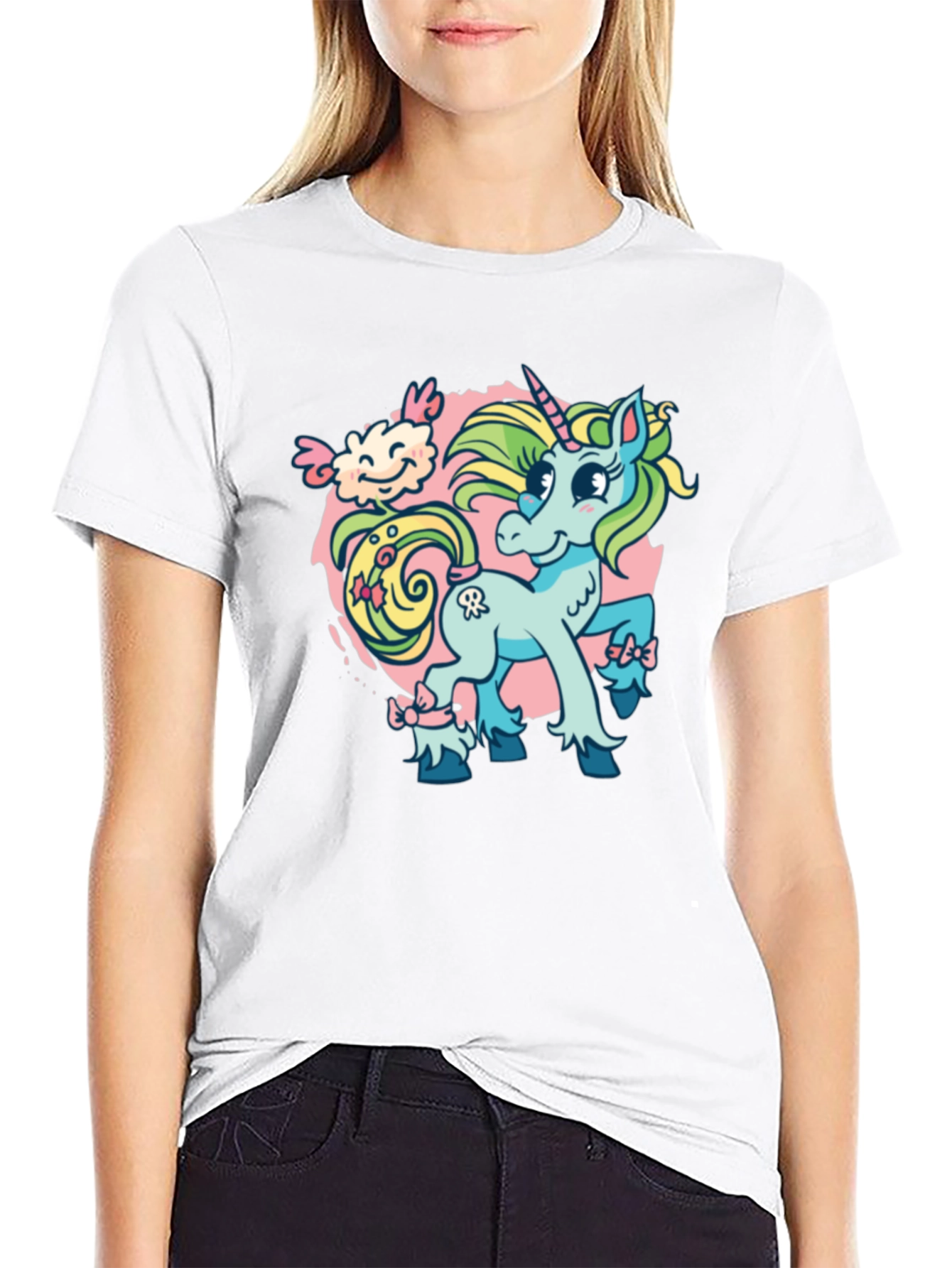 Unicorn Cartoon Graphic T-Shirt
