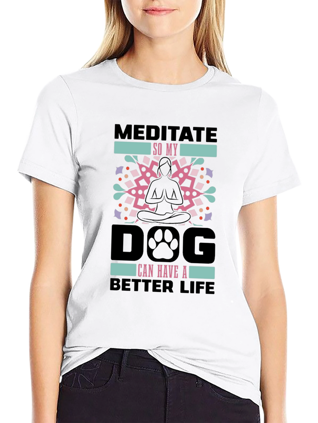 Meditate Dog Life Tee - Yoga Lovers Shirt