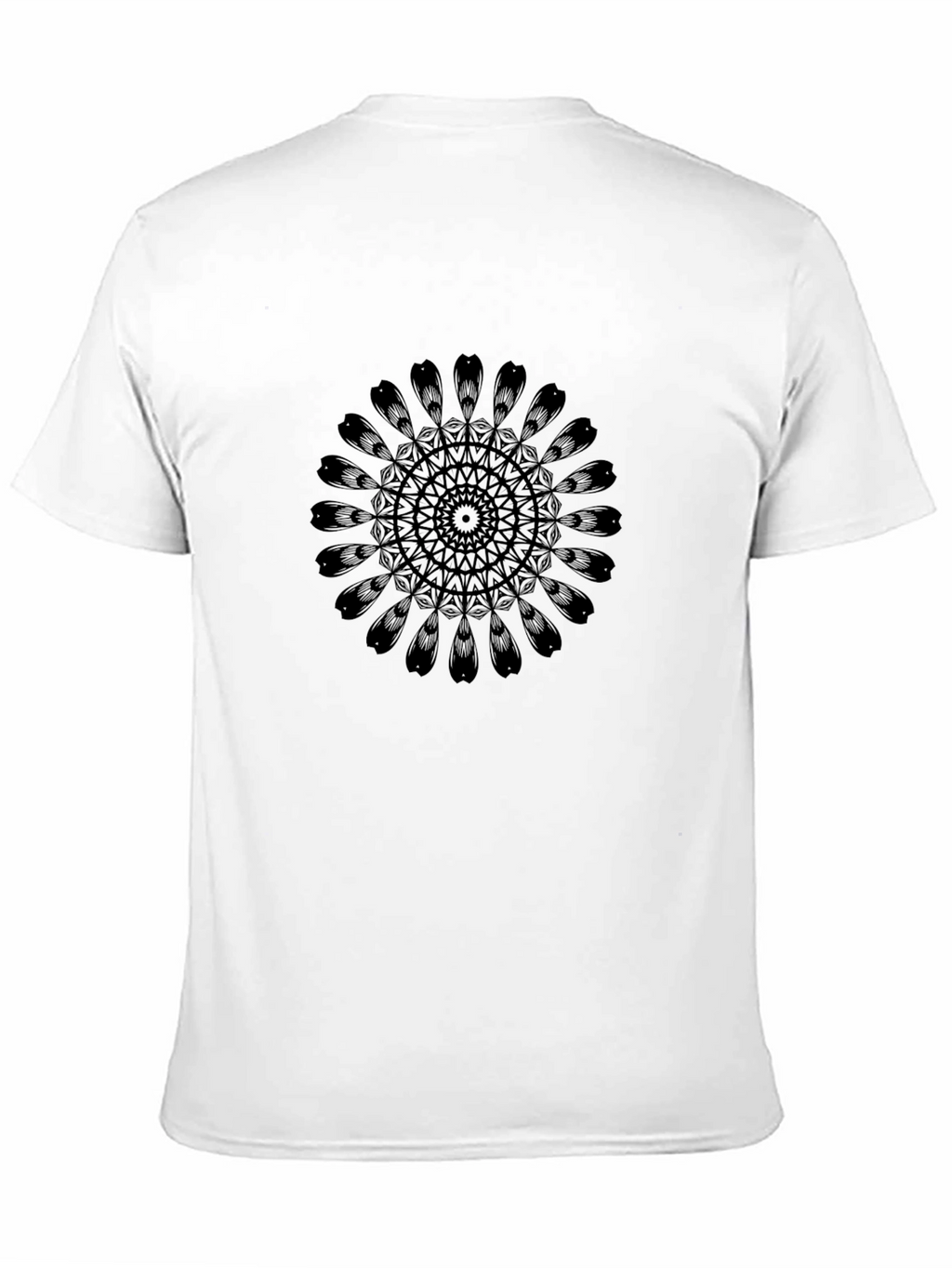 Abstract Mandala Graphic Black T-Shirt