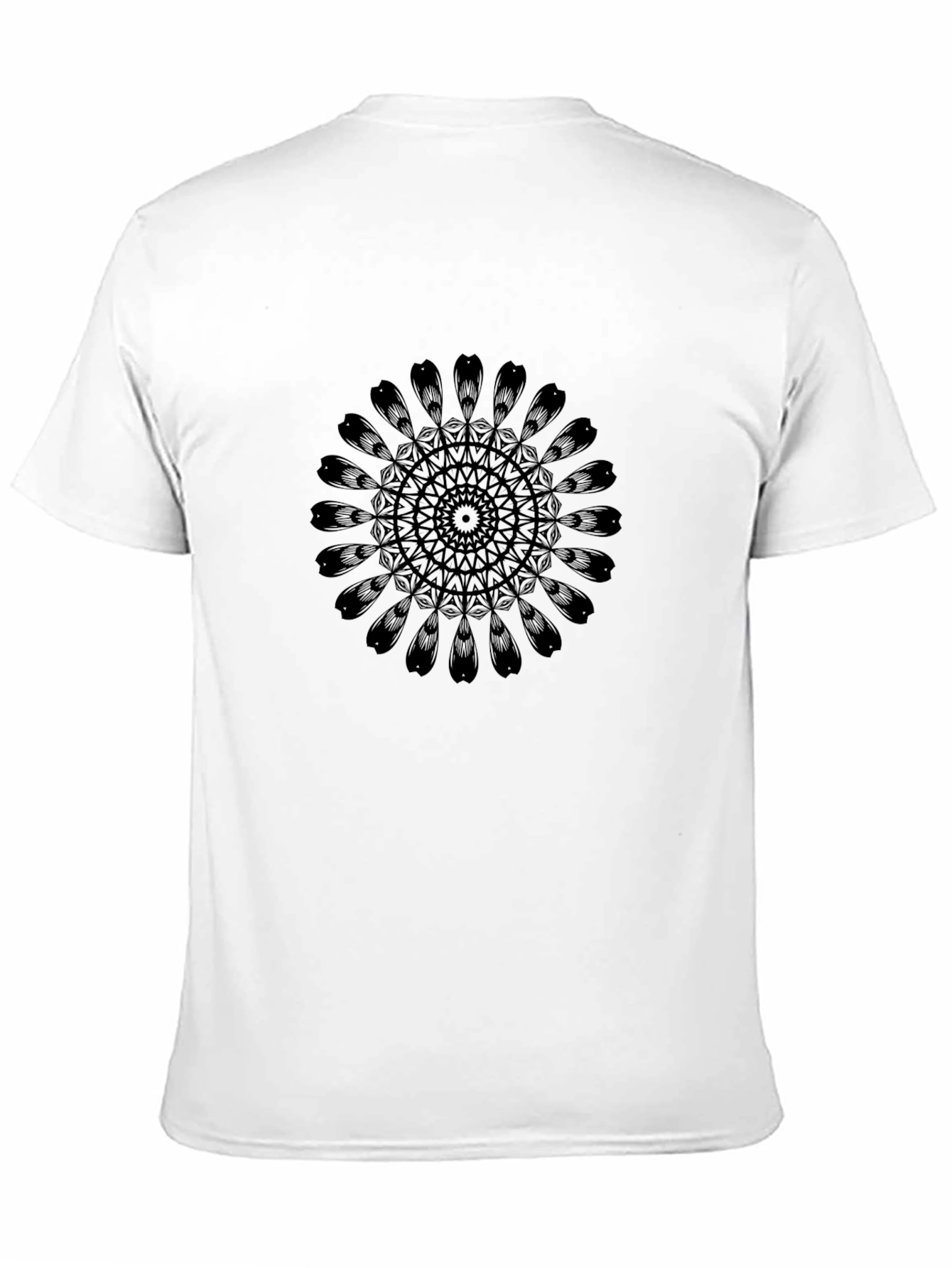 Abstract Mandala Graphic Black T-Shirt