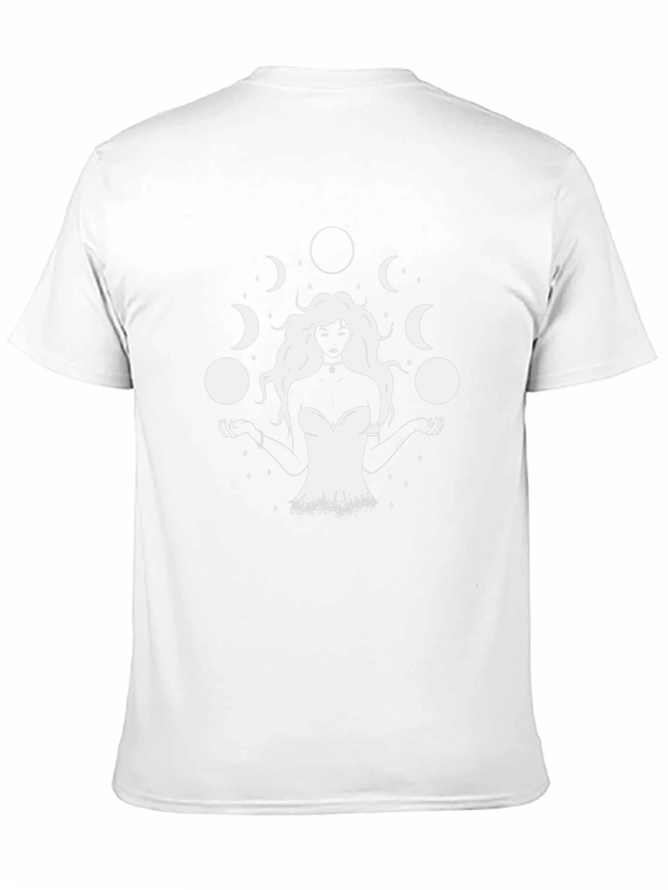 Mystic Moon Goddess Graphic T-Shirt - Black
