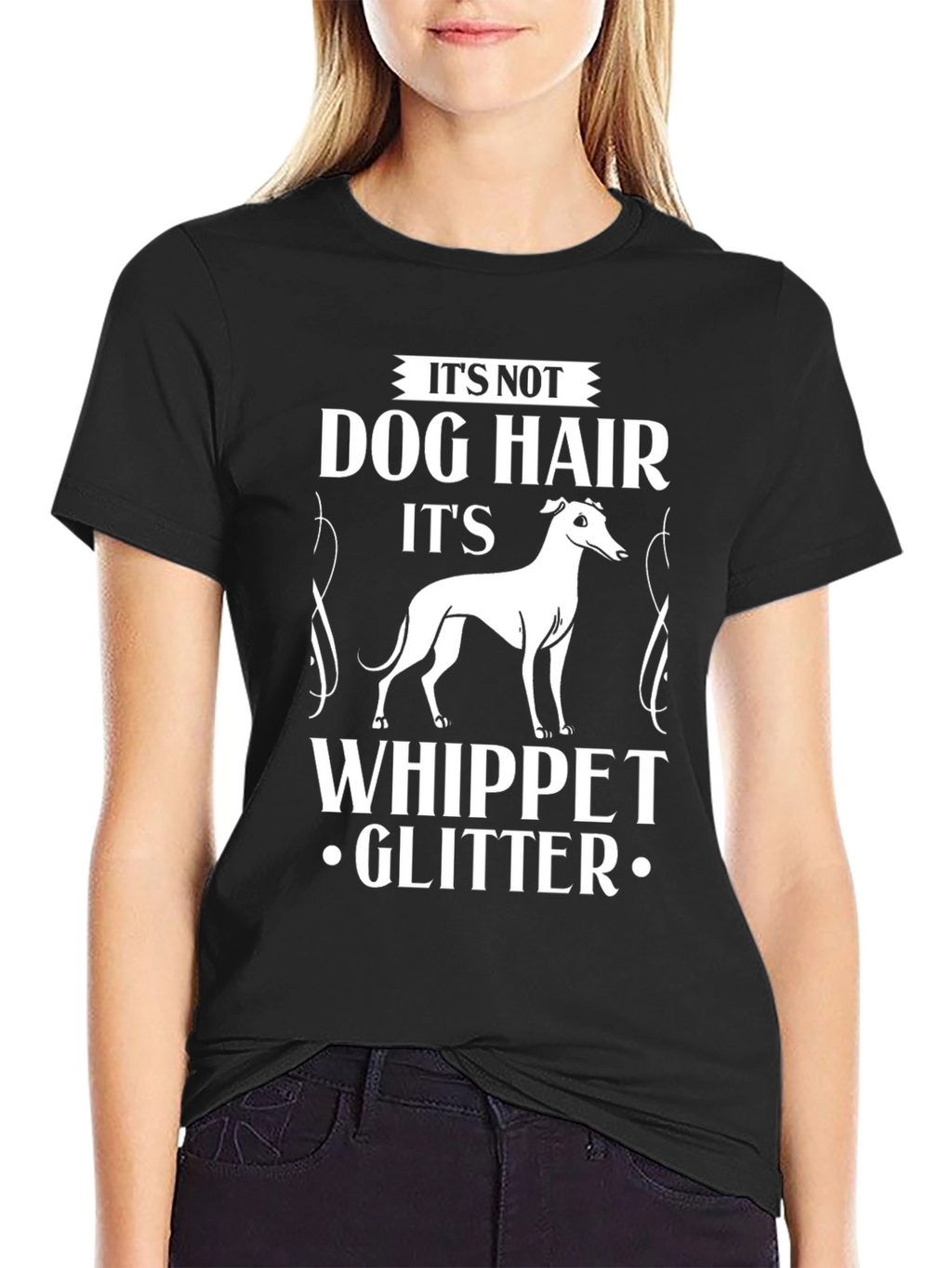 Whippet Glitter T-Shirt Dog Lover Tee