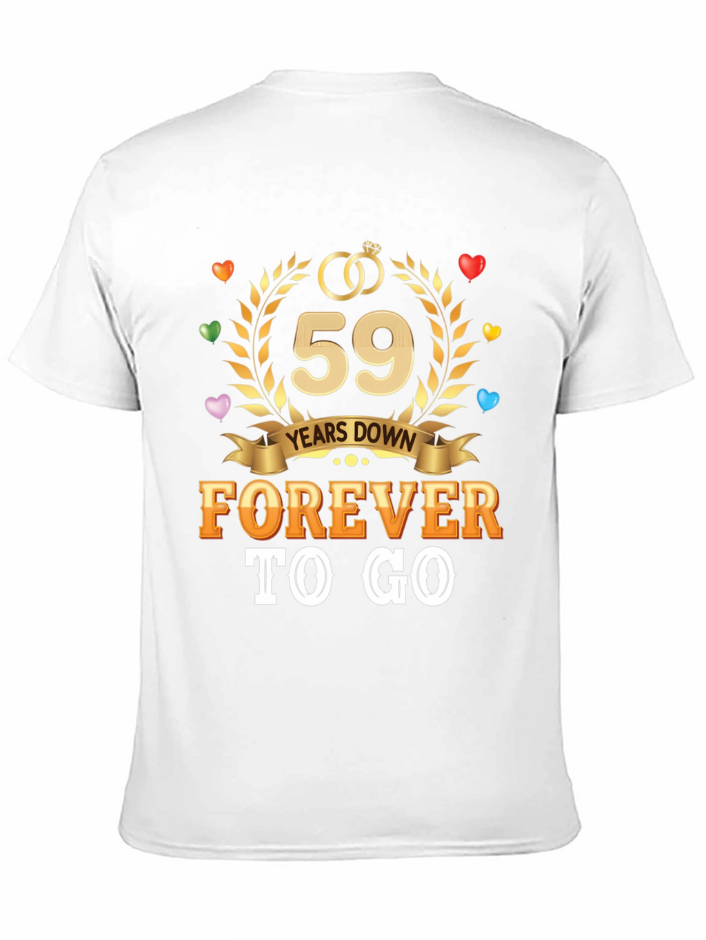 59 Years Down Forever To Go Anniversary T-Shirt