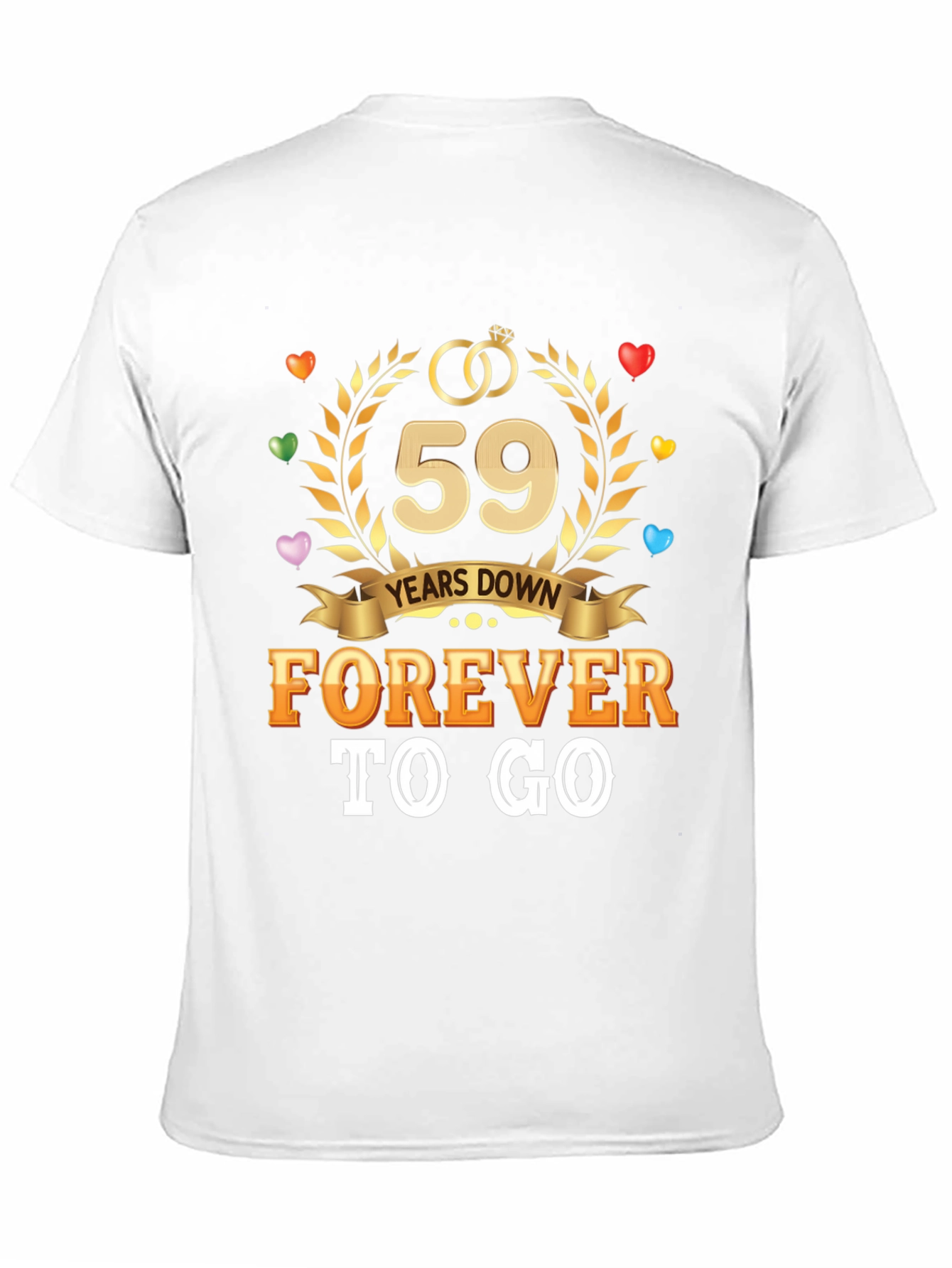 59 Years Down Forever To Go Anniversary T-Shirt