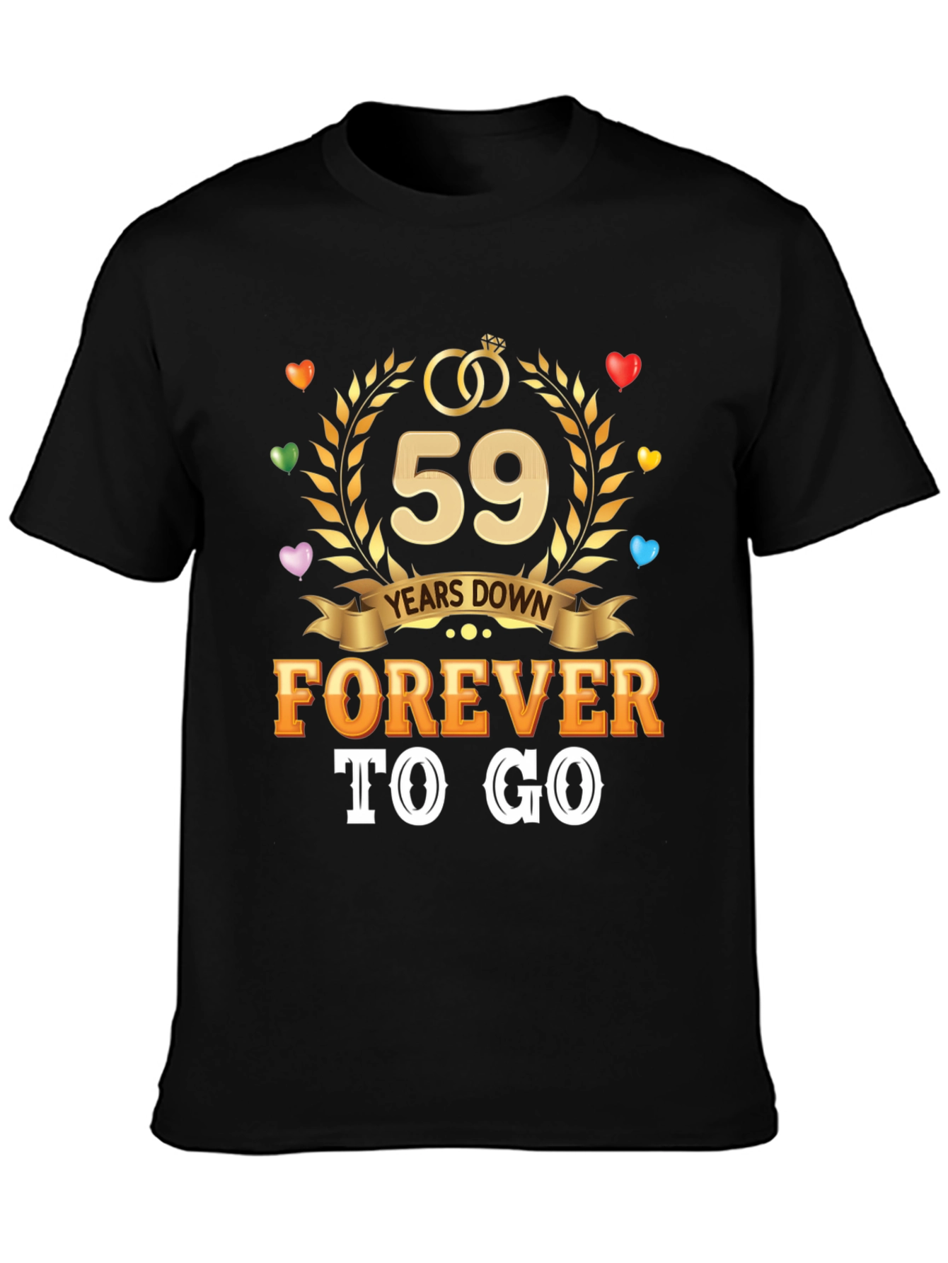 59 Years Down Forever To Go Anniversary T-Shirt