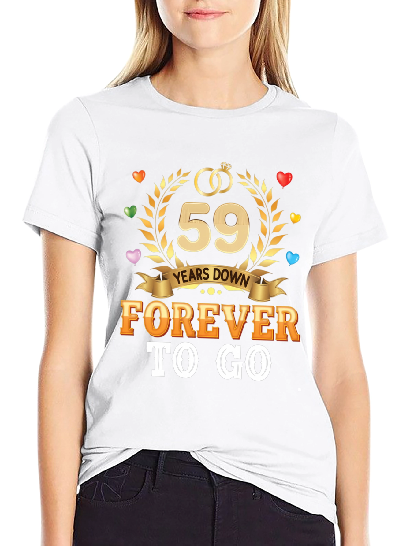 59 Years Down Forever To Go Anniversary T-Shirt