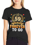 59 Years Down Forever To Go Anniversary T-Shirt