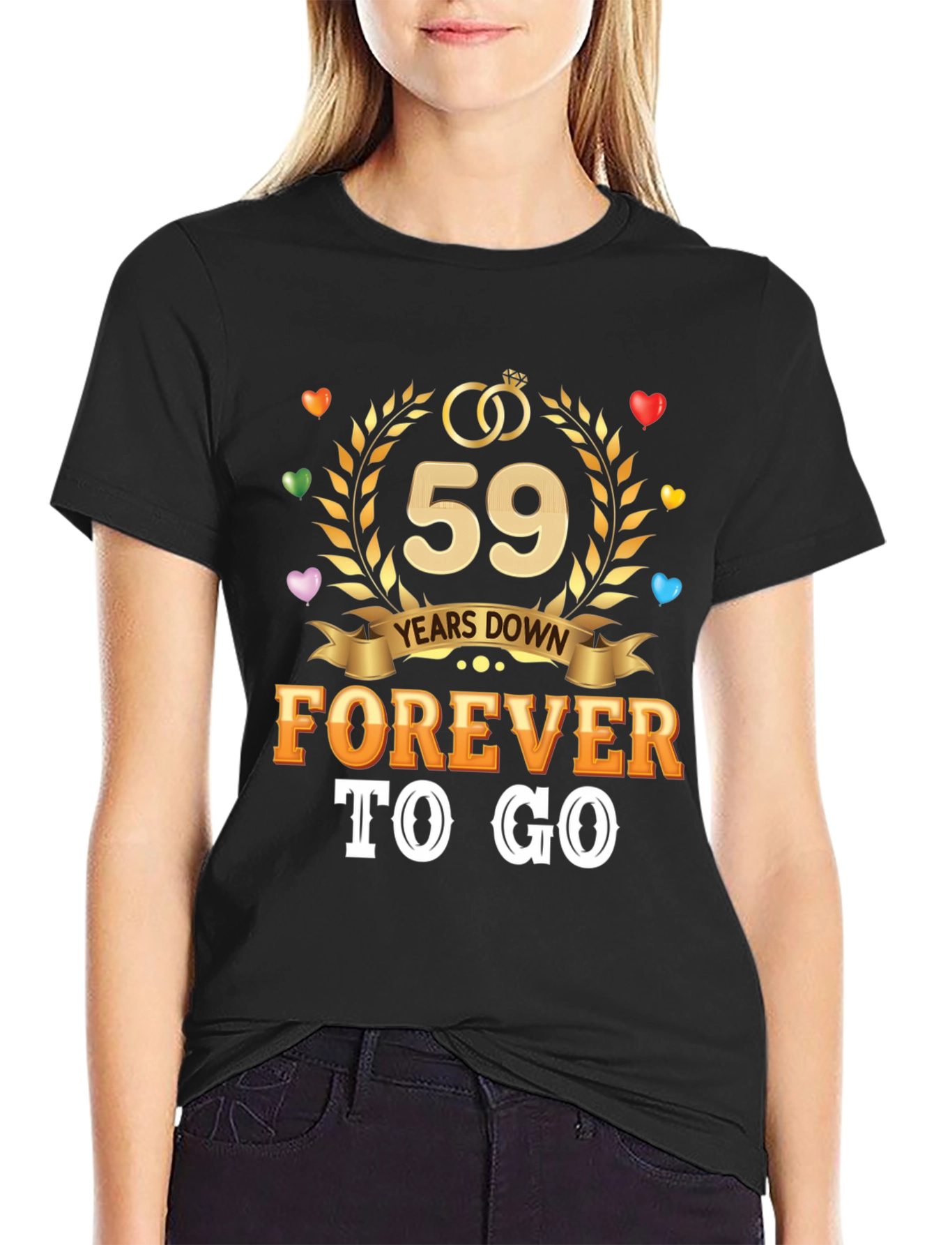59 Years Down Forever To Go Anniversary T-Shirt