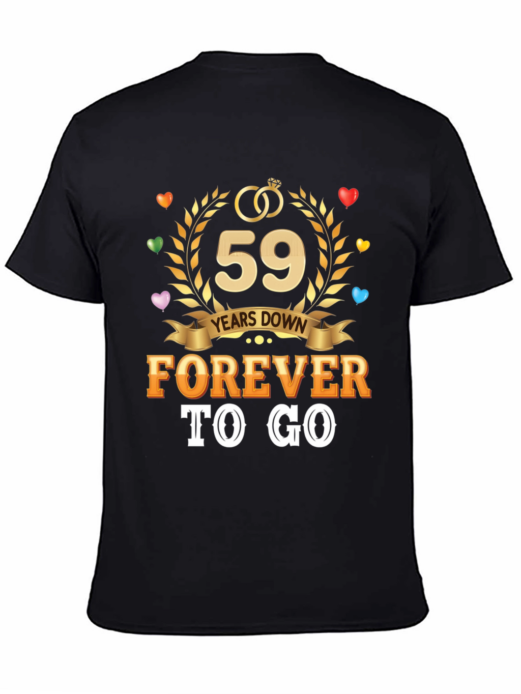 59 Years Down Forever To Go Anniversary T-Shirt