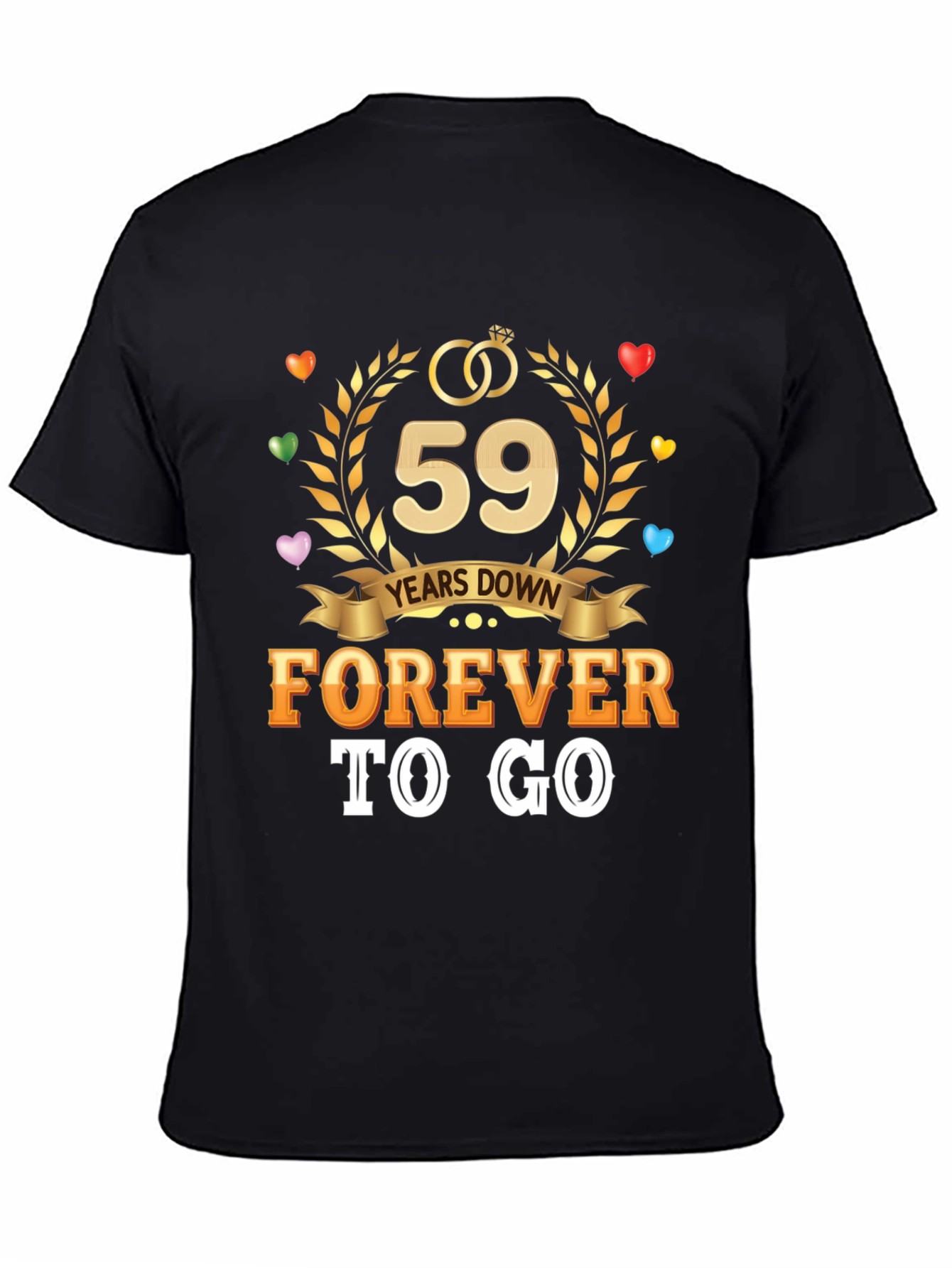 59 Years Down Forever To Go Anniversary T-Shirt