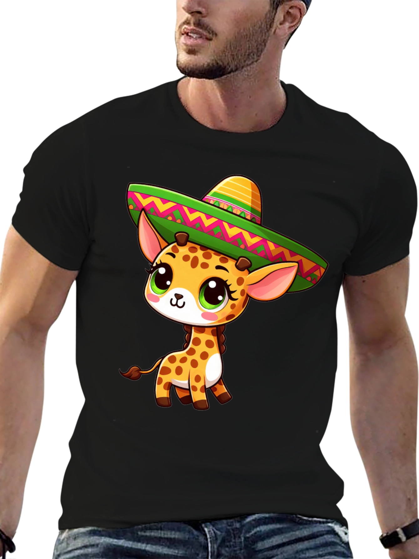 Giraffe Sombrero Graphic Tee