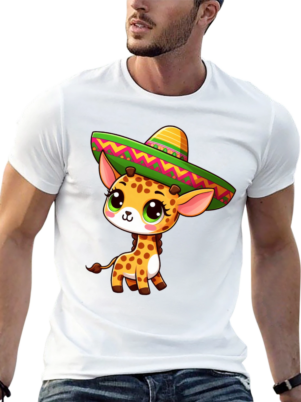 Giraffe Sombrero Graphic Tee