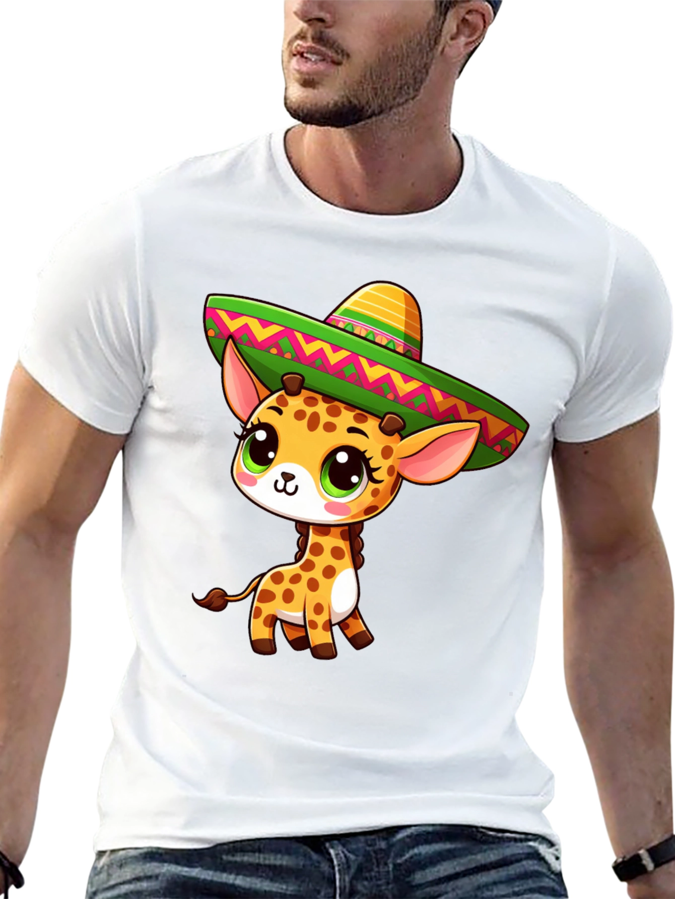 Giraffe Sombrero Graphic Tee