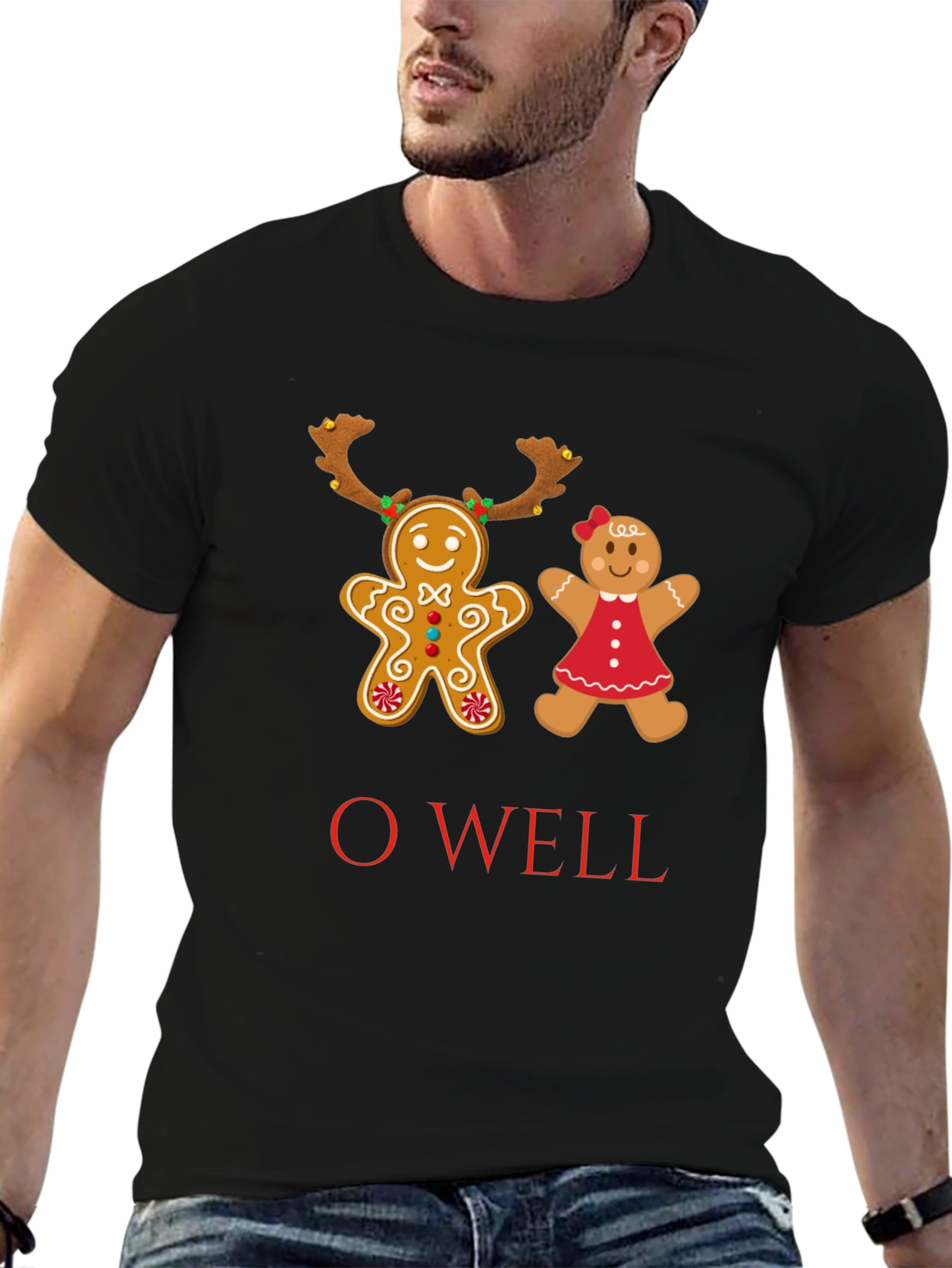 O Well Gingerbread Couple Christmas T-Shirt