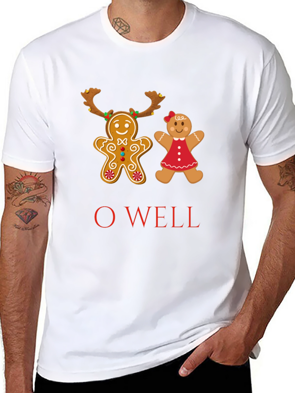 O Well Gingerbread Couple Christmas T-Shirt