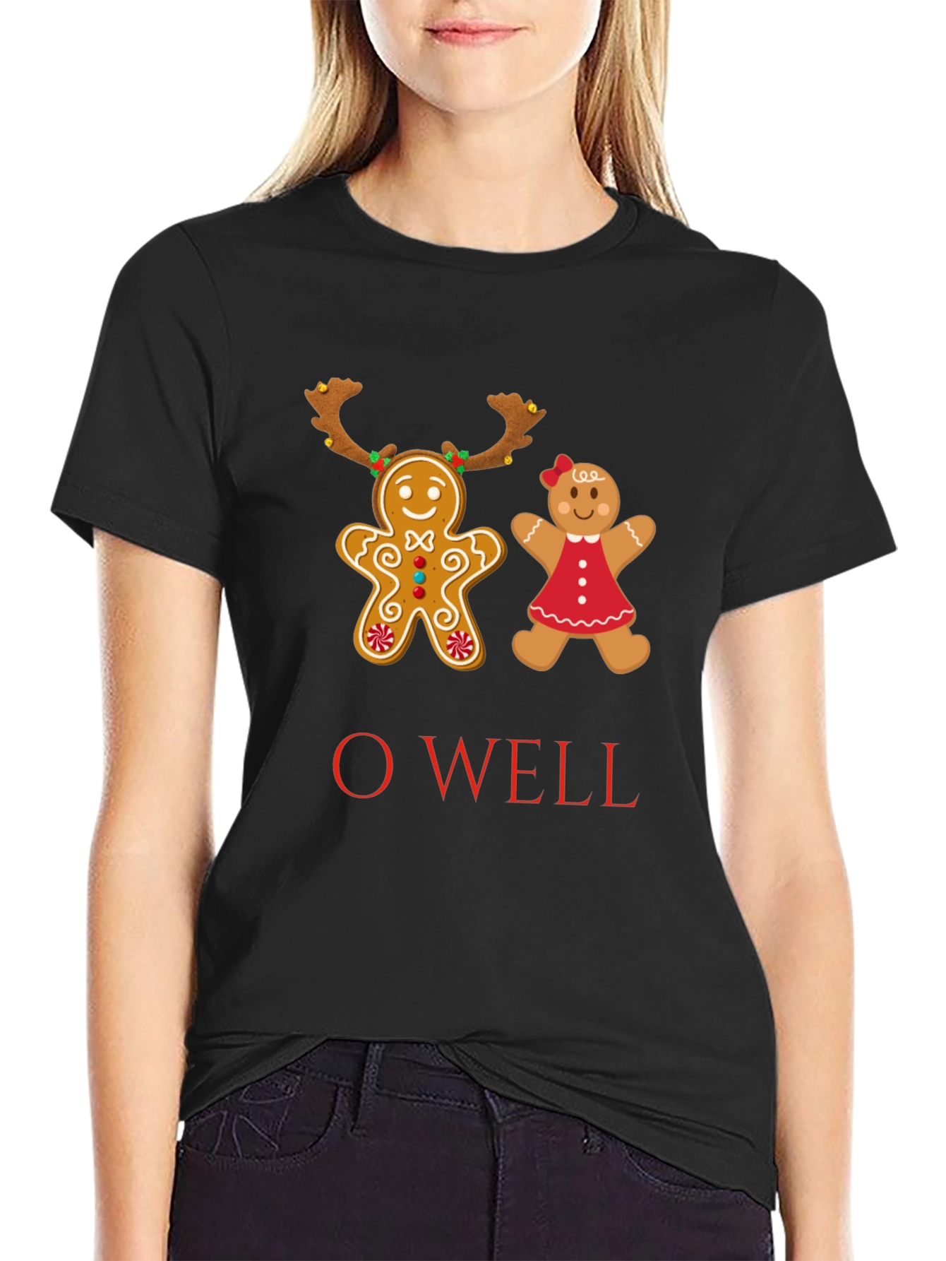 O Well Gingerbread Couple Christmas T-Shirt