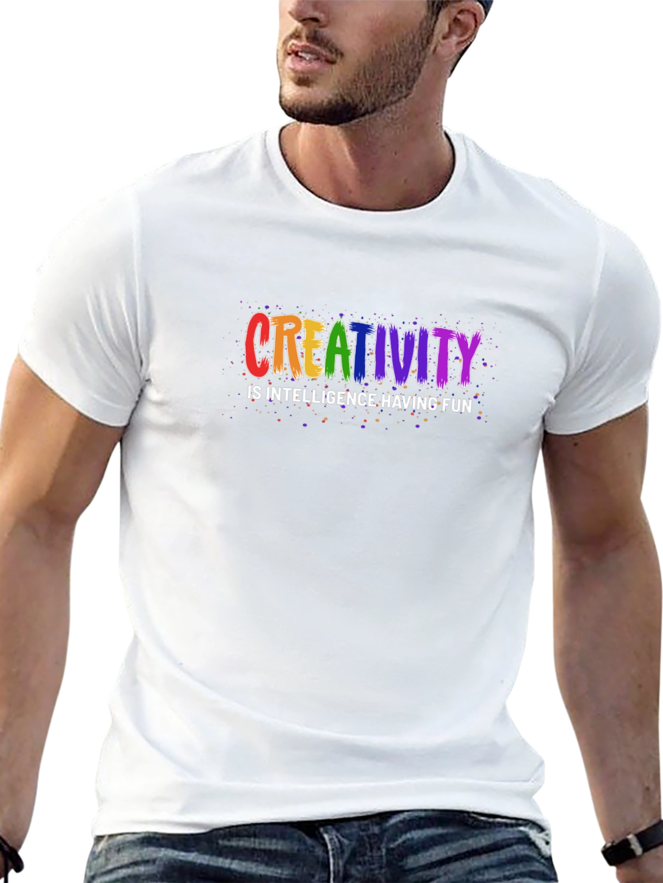 Creativity is Intelligence Having Fun Black T-Shirt
