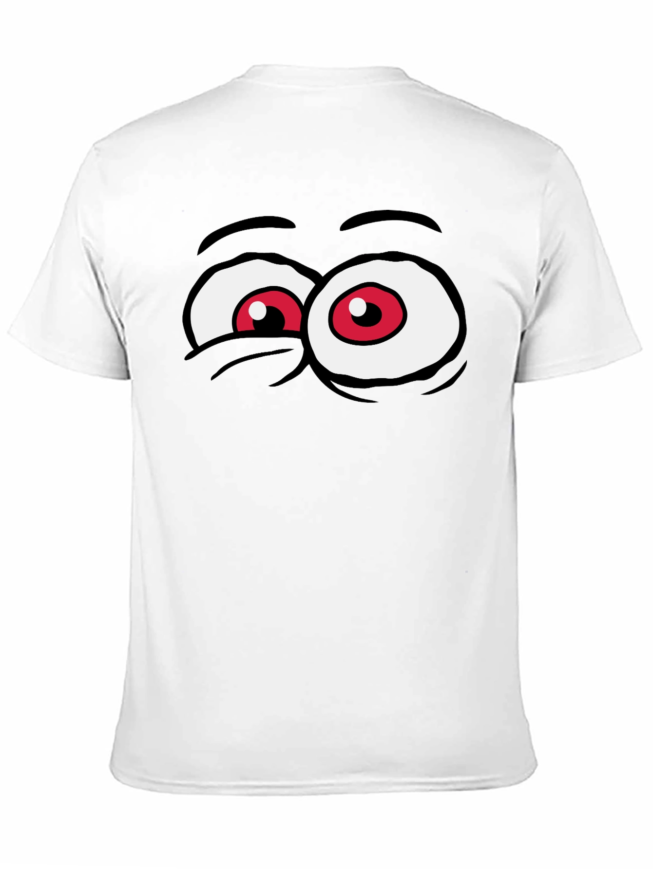 Funny Cartoon Eyes Graphic Tee - Black