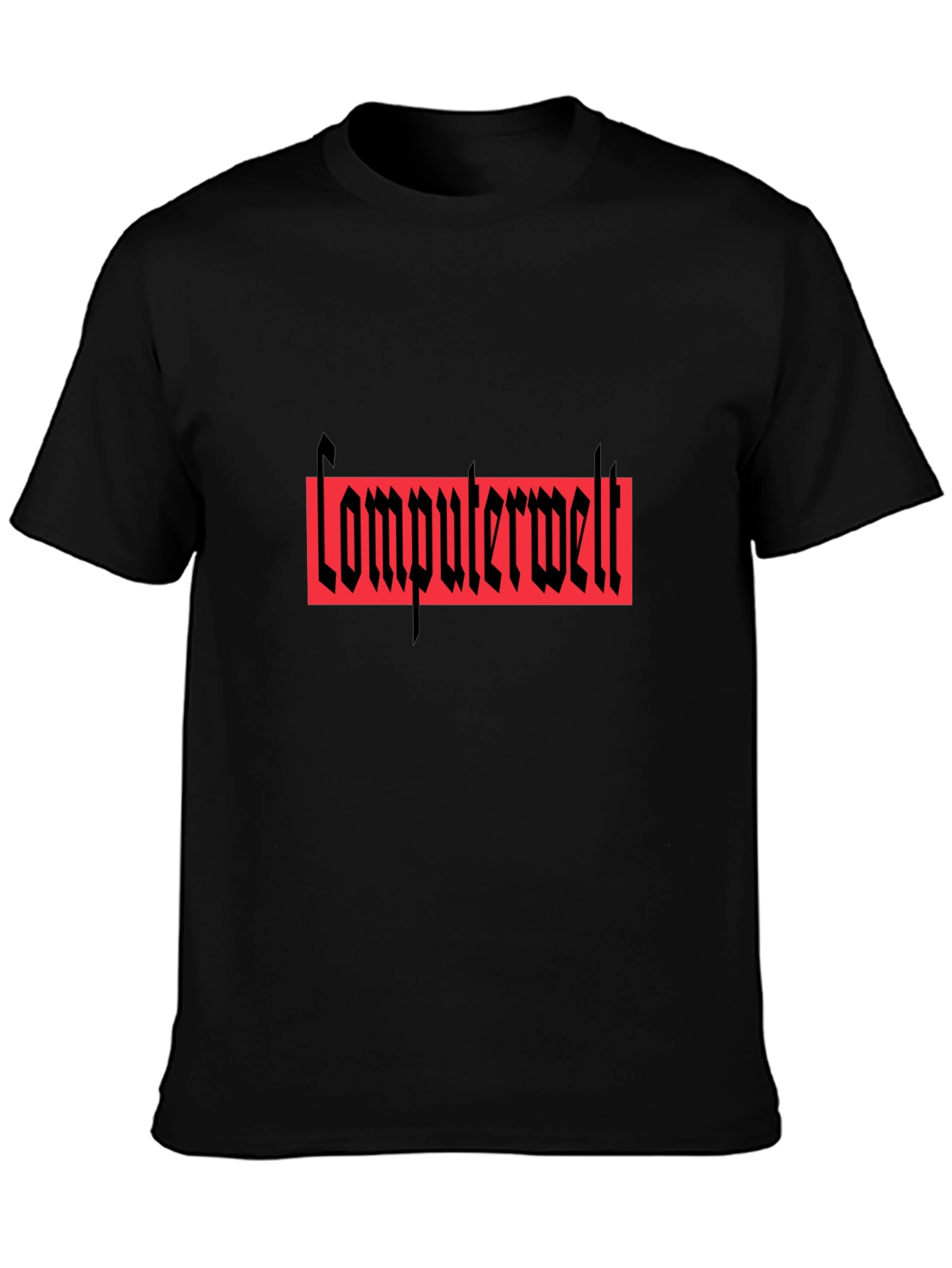 Computerwelt Graphic T-Shirt - Black Crew Neck Tee