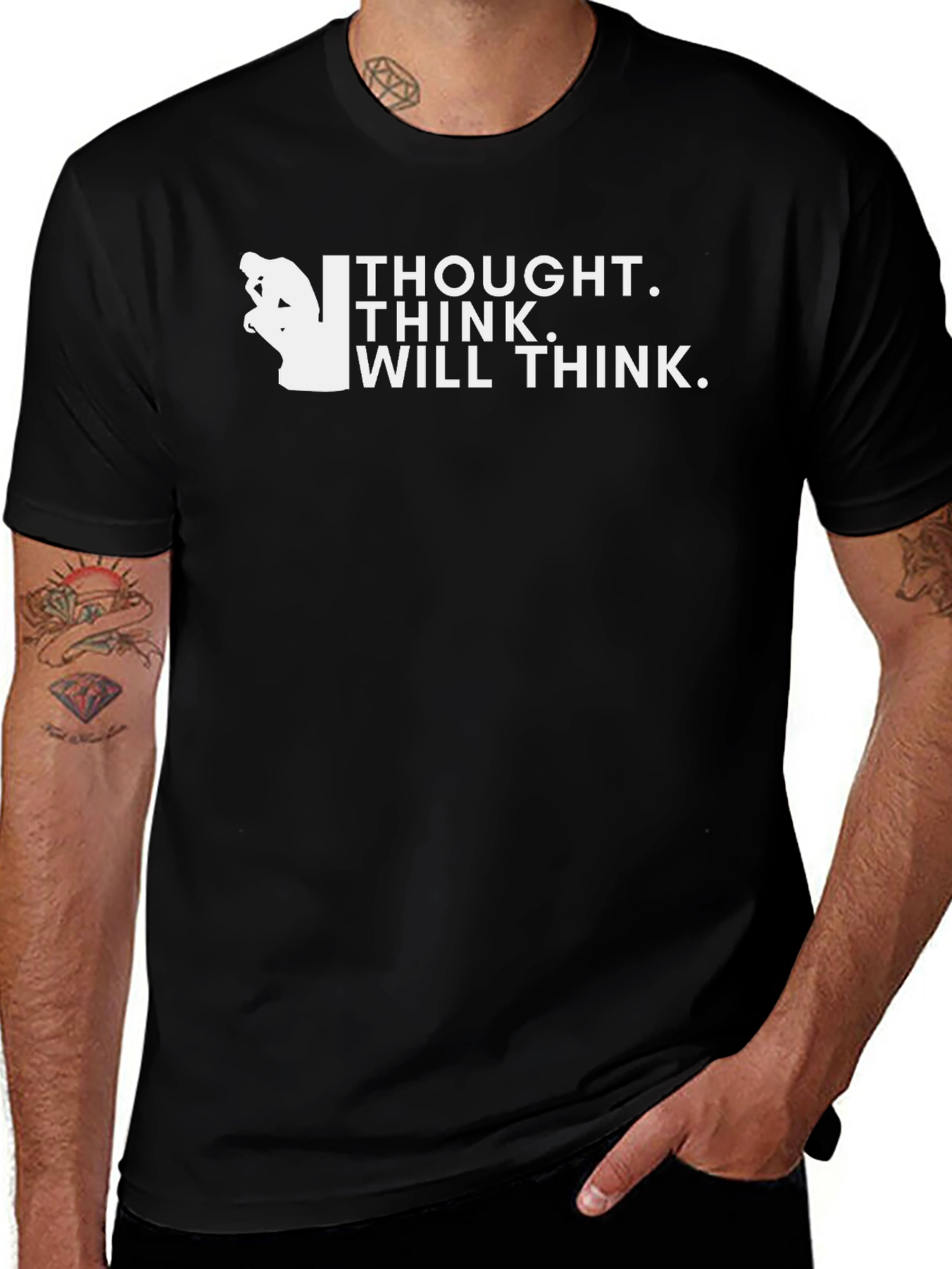 Thinker Graphic Tee - Mens Thoughtful T-Shirt
