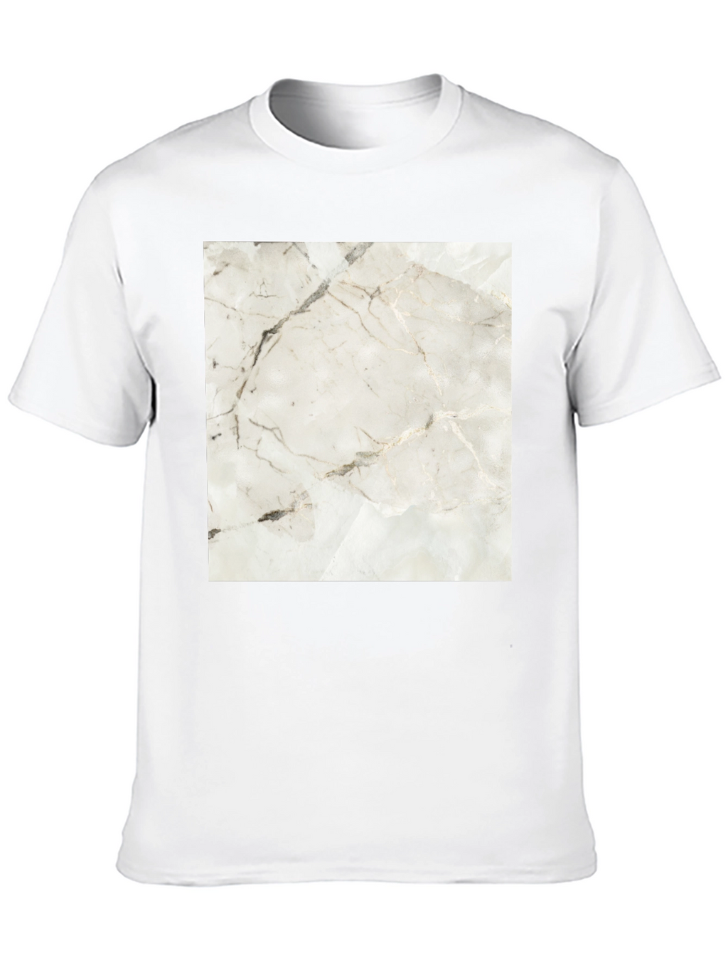 Abstract Marble Design Black T-Shirt