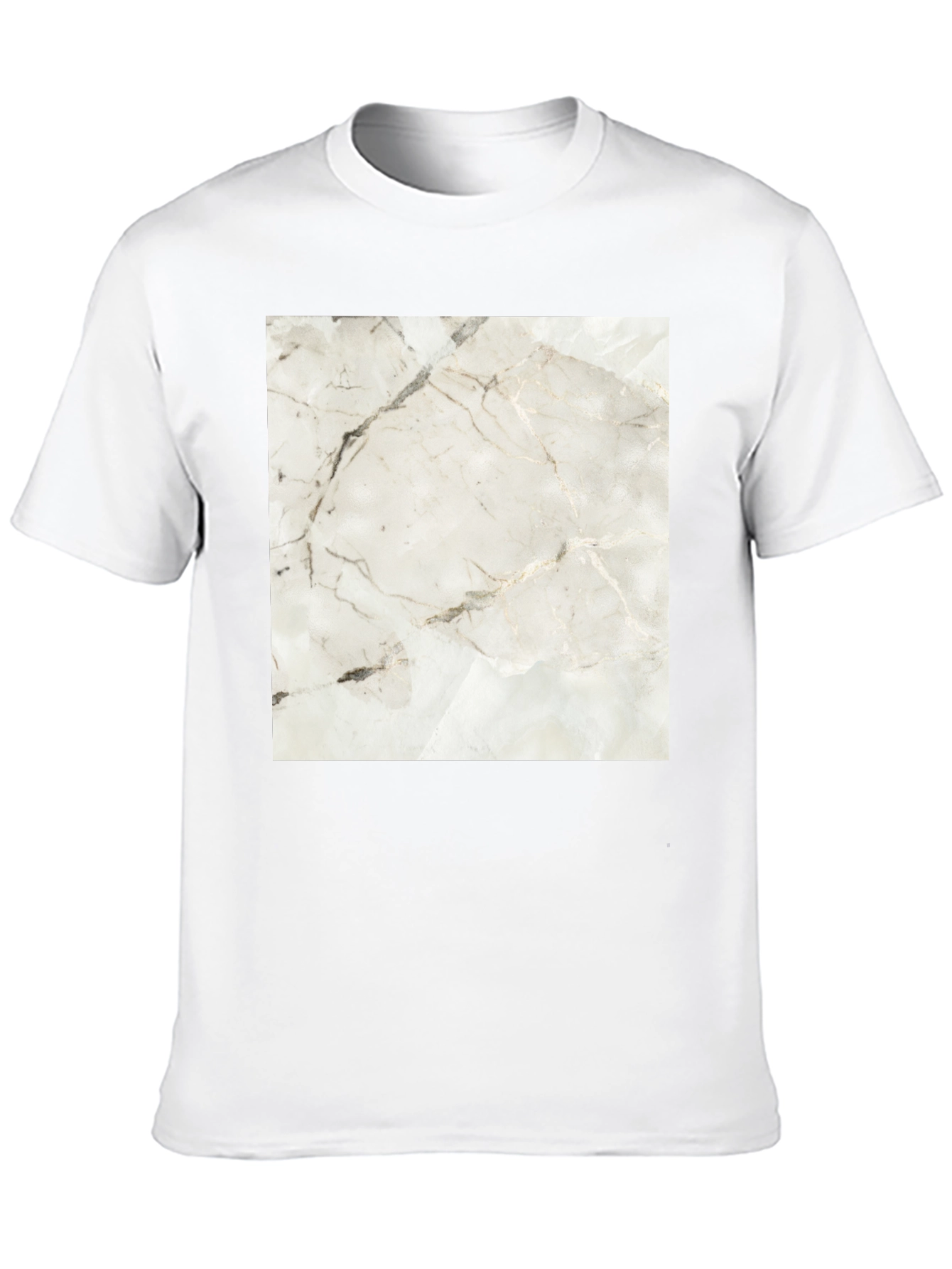 Abstract Marble Design Black T-Shirt