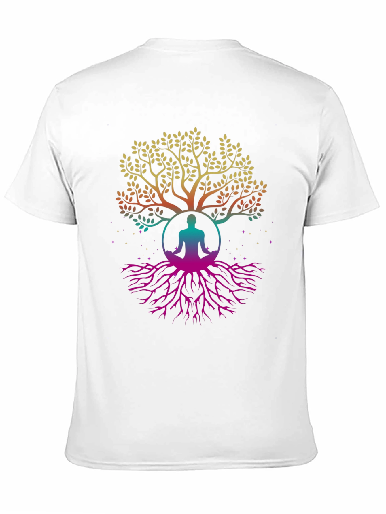Tree of Life Yoga Meditation Black T-Shirt