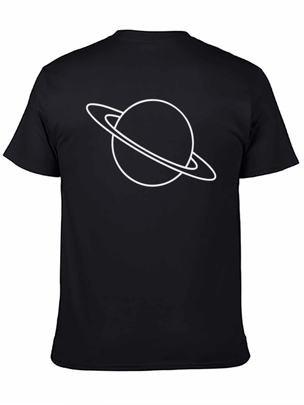 Saturn Graphic Black T-Shirt - Stylish Space Tee